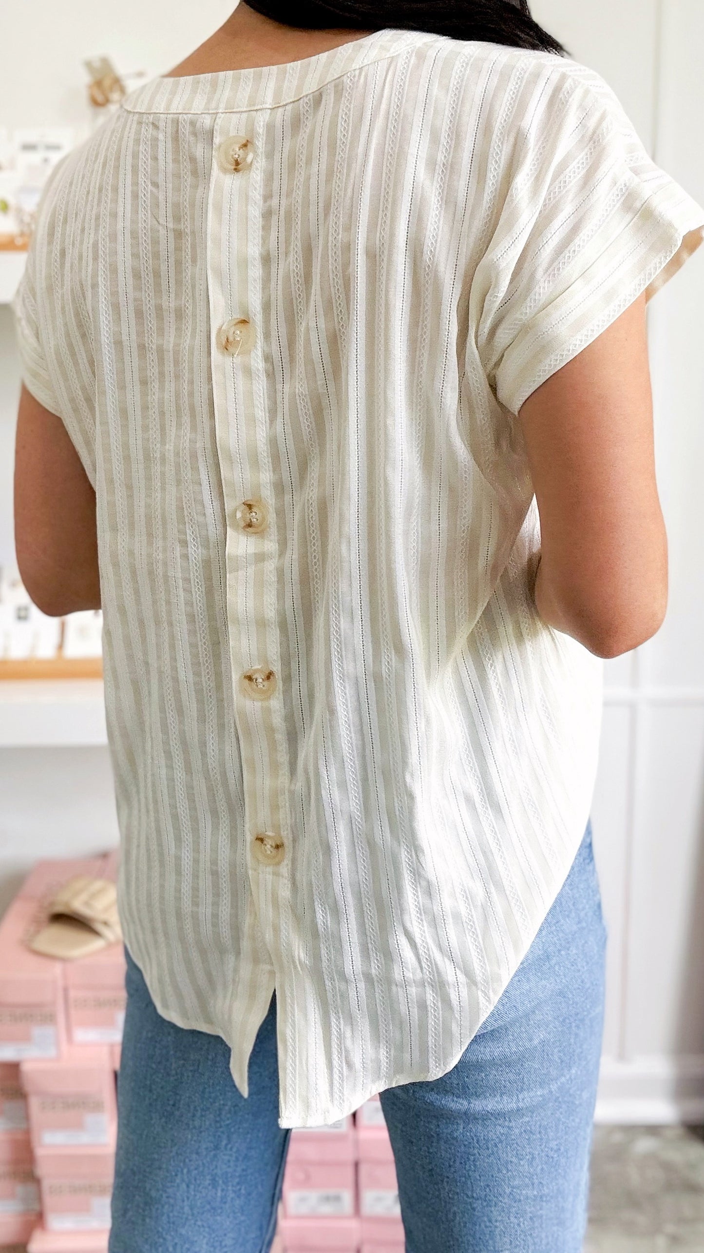 Mack Button Back Top