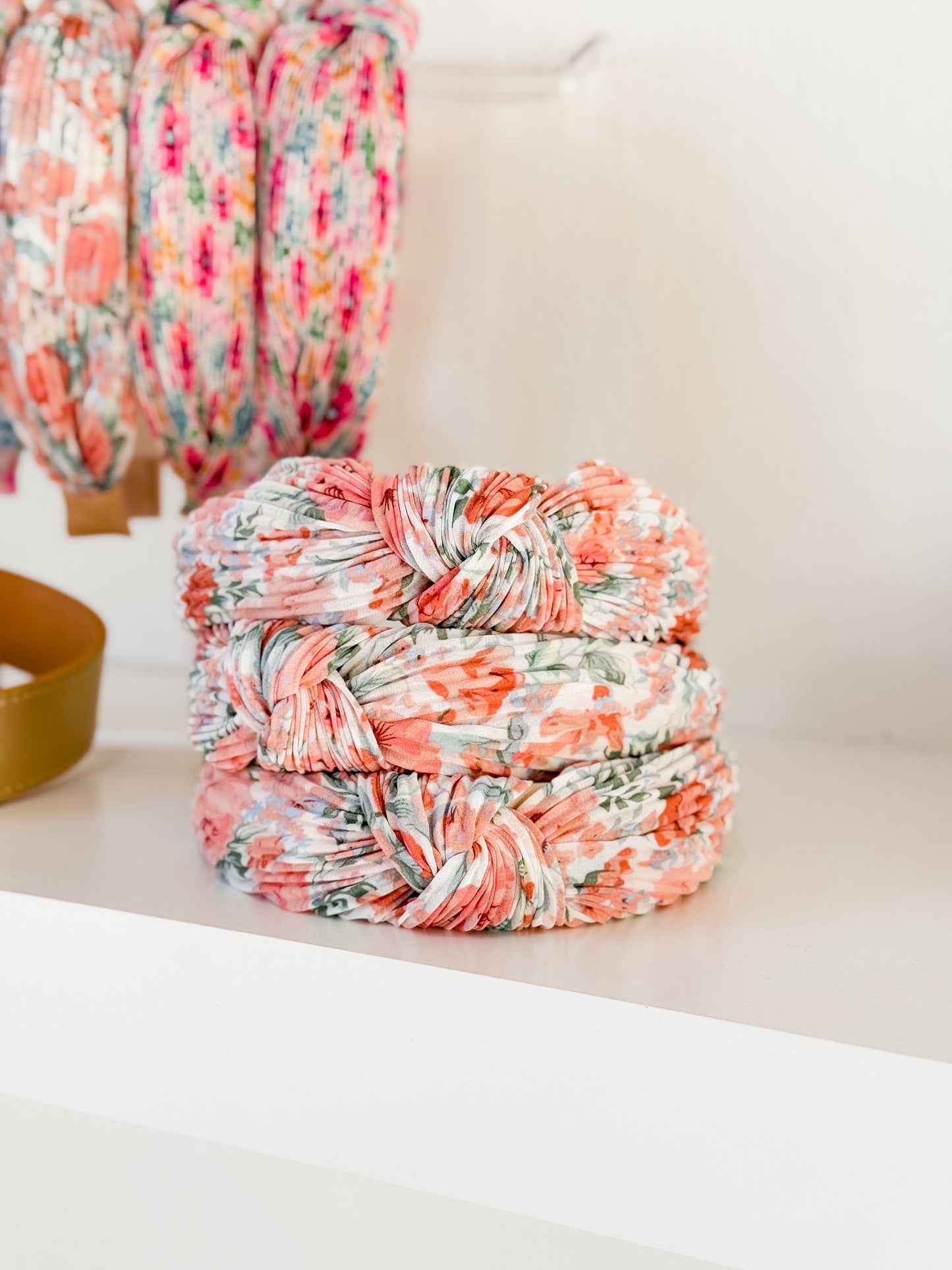 Peach Floral Headband