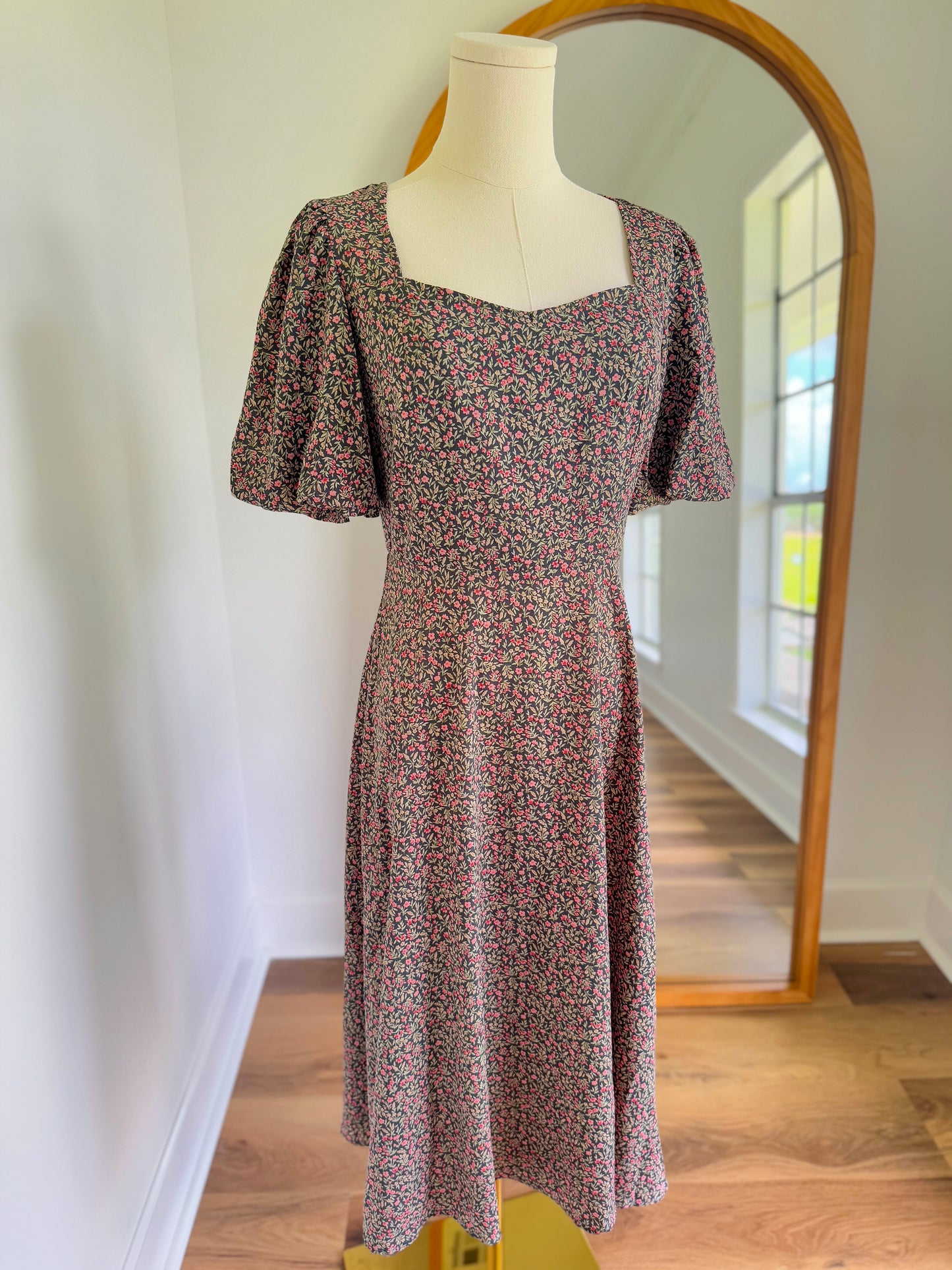 Vintage Love Floral Midi Dress