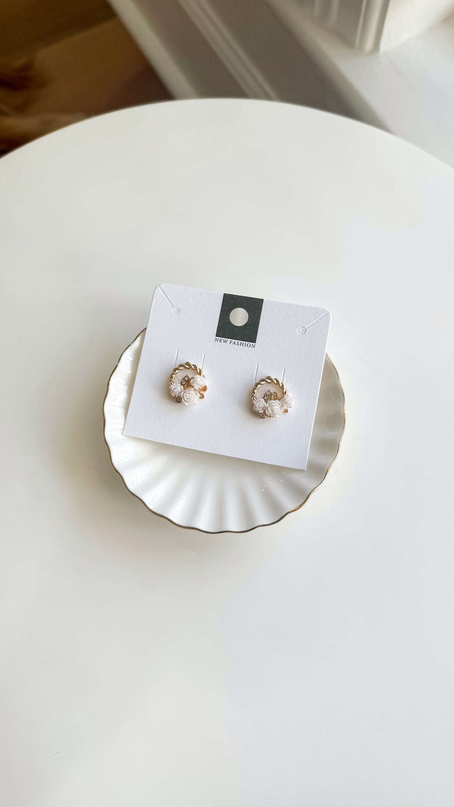 Camellia Basket Earrings