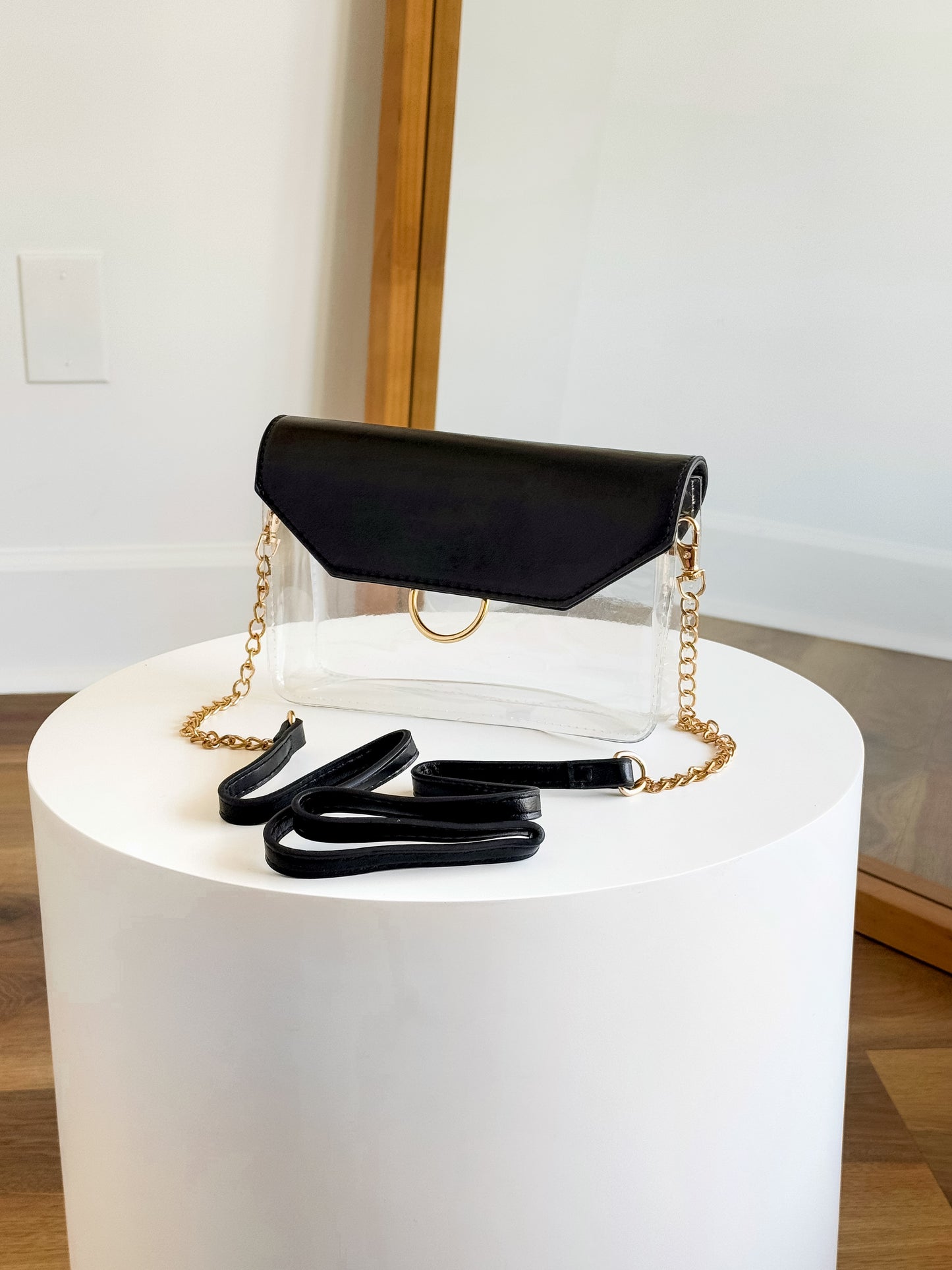 Black Trim Clear Bag