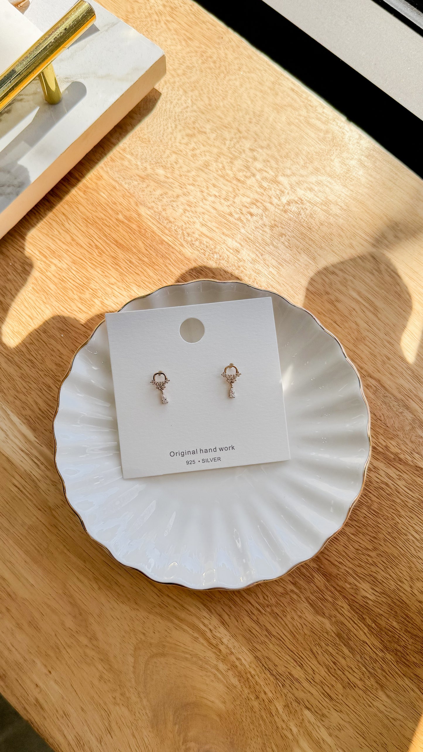 Petite Vintage Inspired Geometric Dangle Earrings