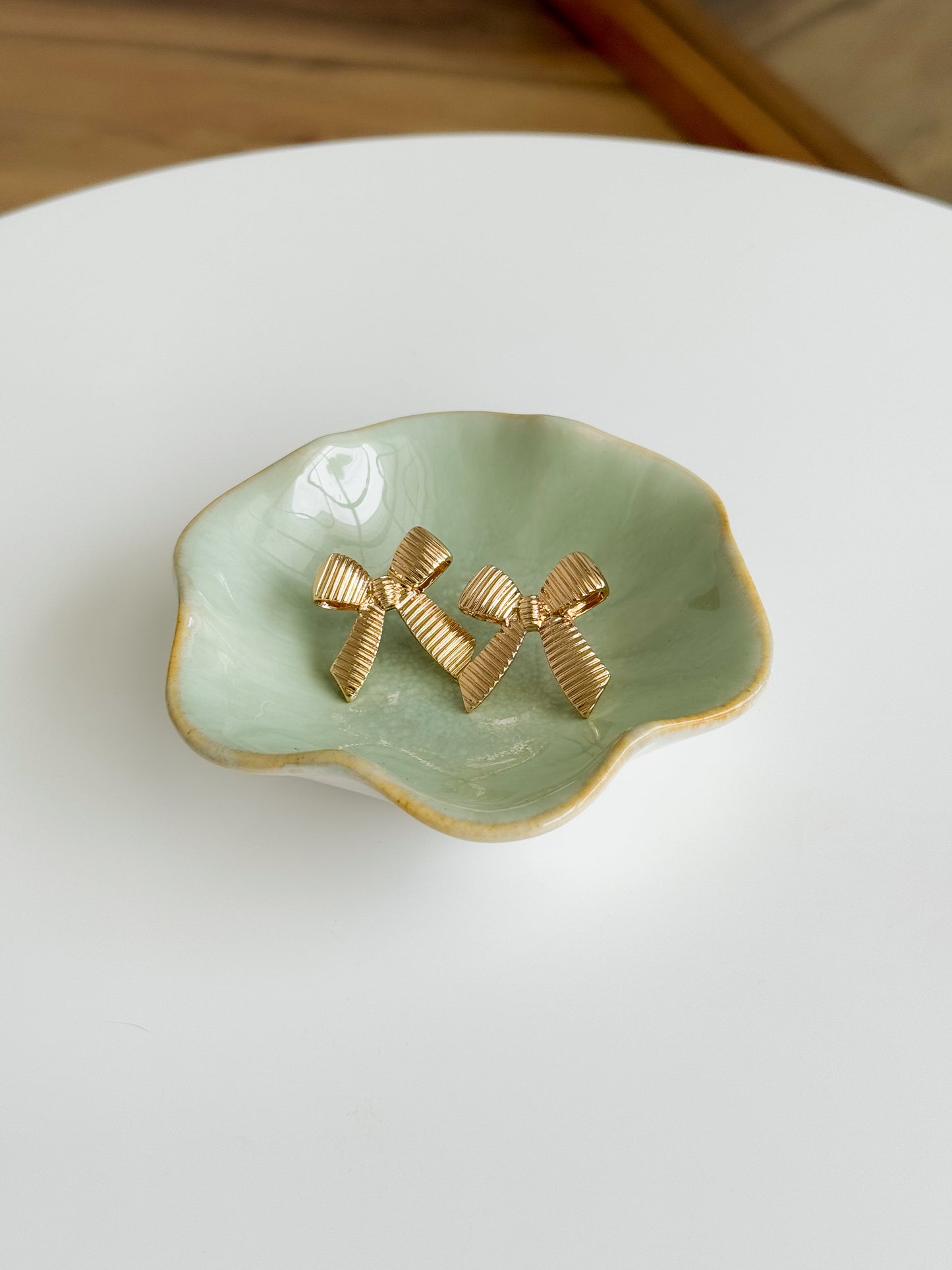 Textured Bow Earrings