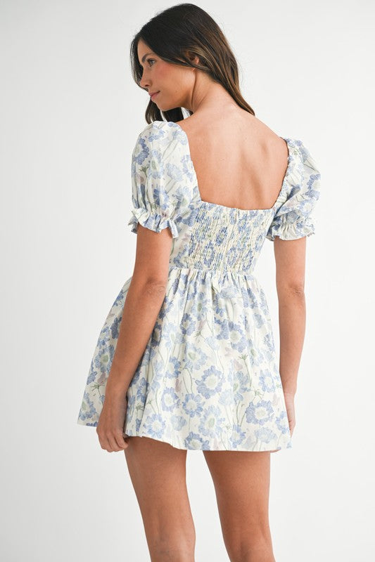 Puff Sleeve Bustier Dress