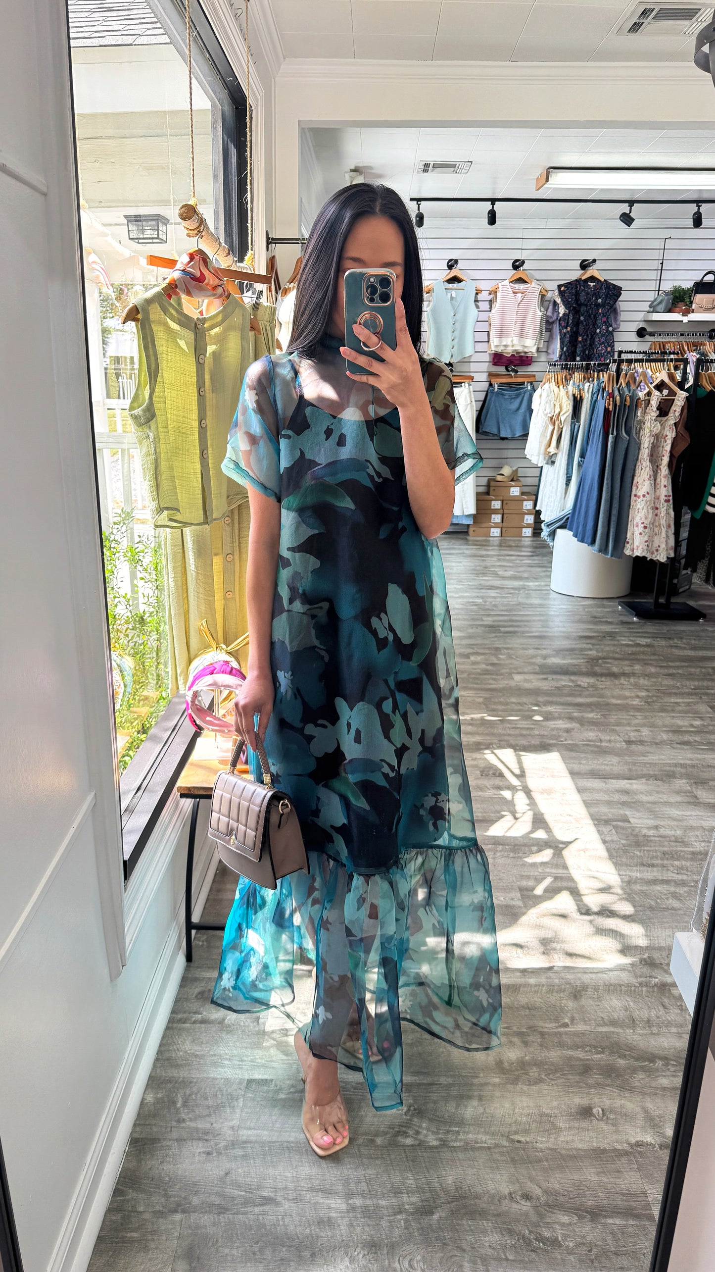 Sheer Beauty Overlay Maxi Dress