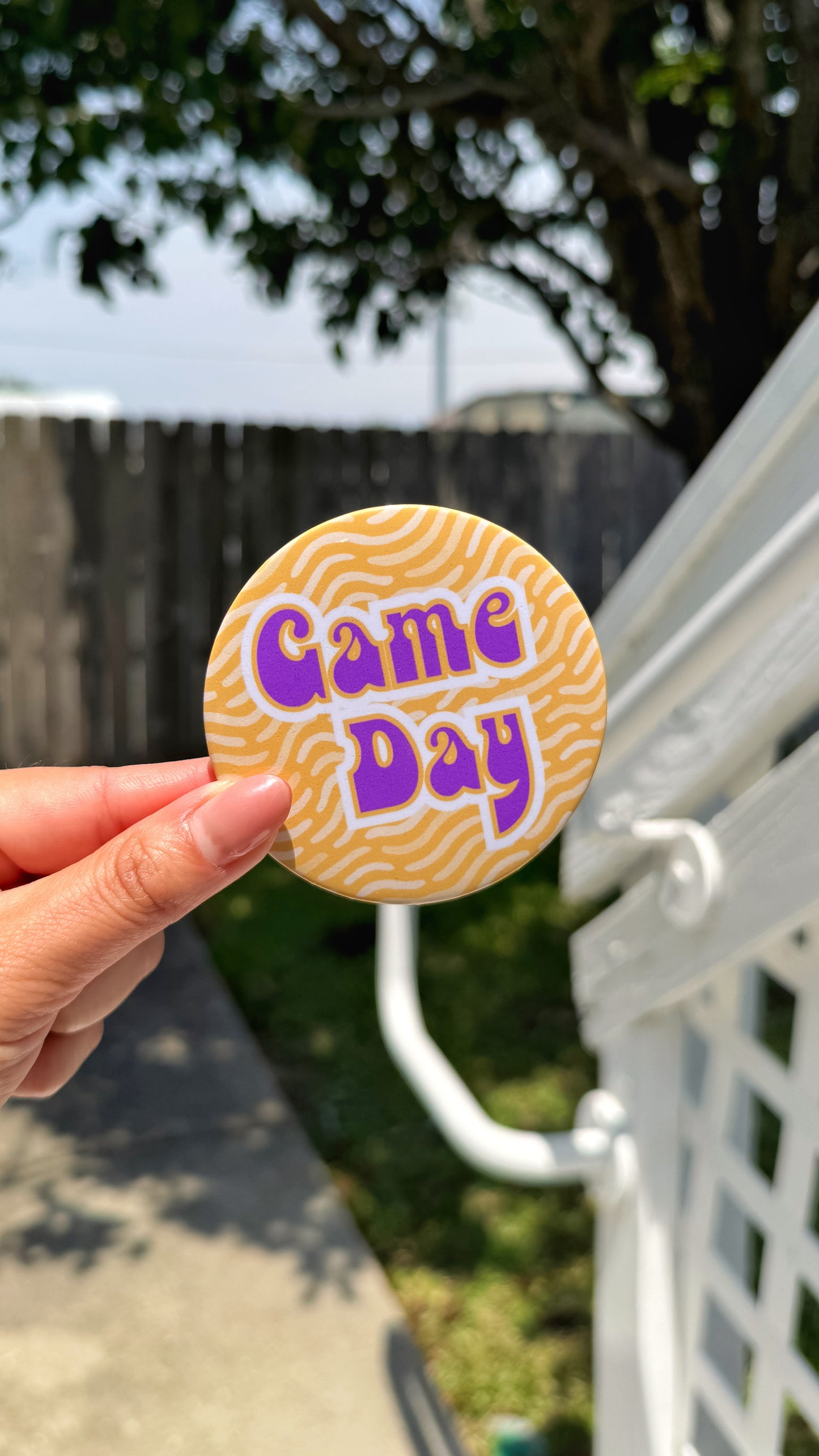Gameday Wiggles Button- LSU