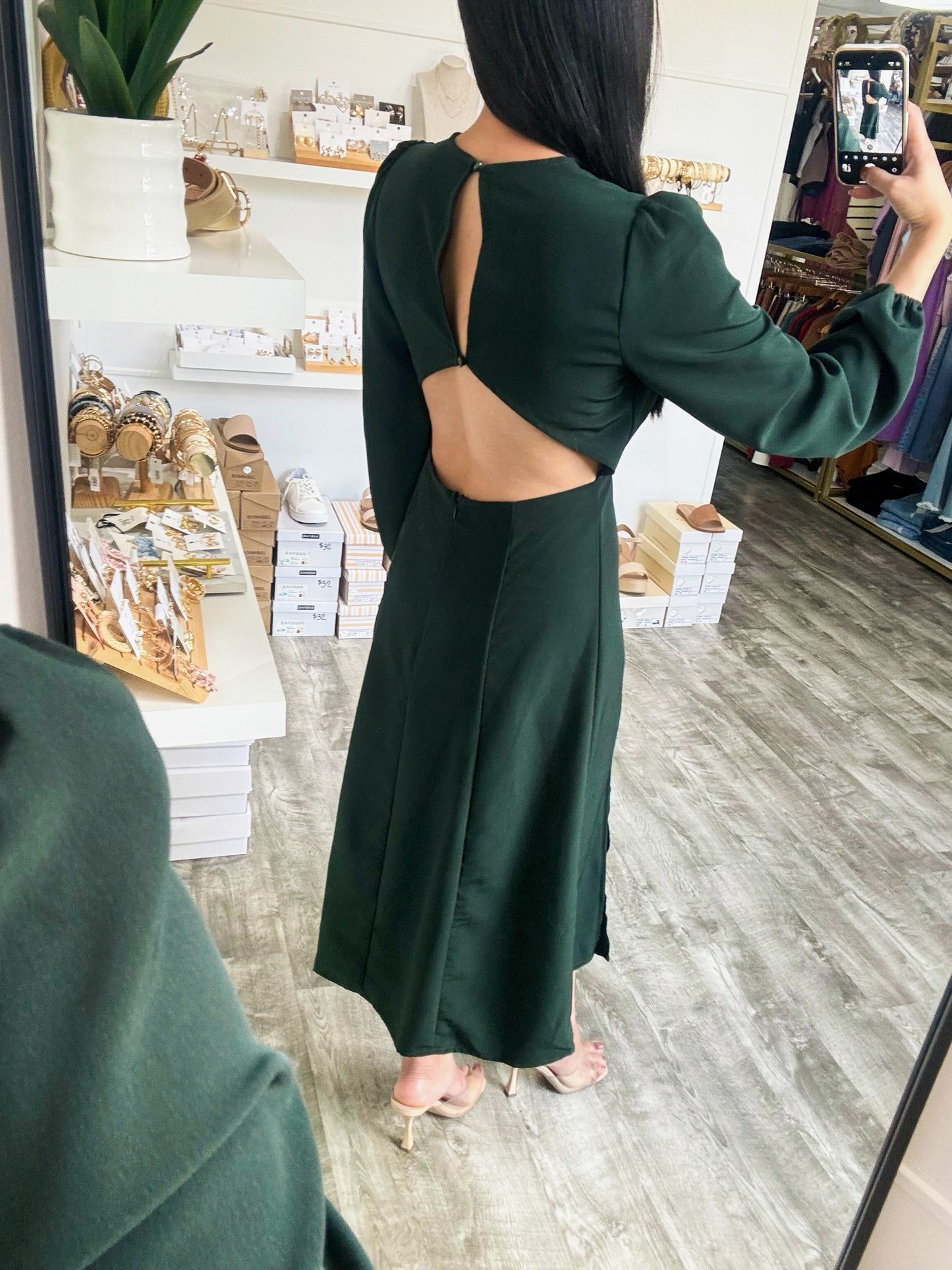 Molly Dress- Hunter Green