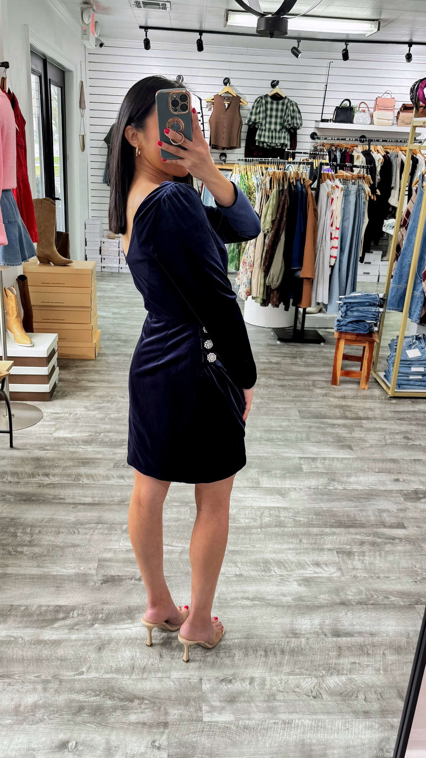 Jewel Midnight Velvet Dress