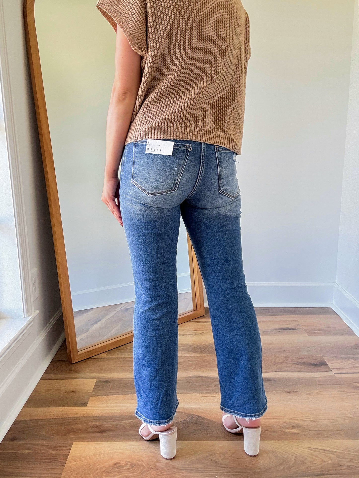 Buttoned Cropped Flares