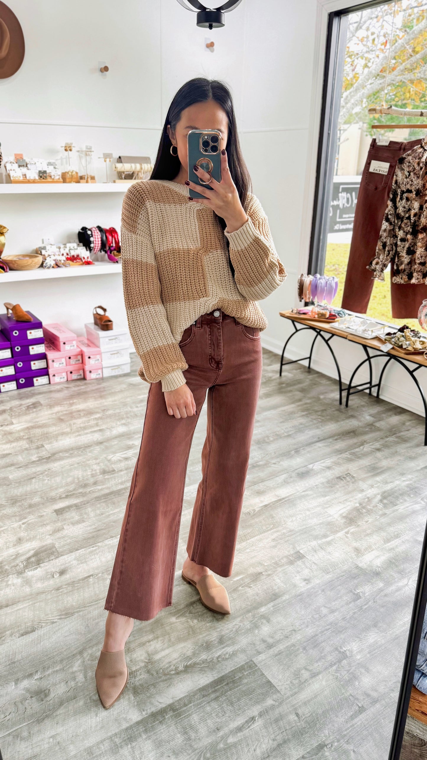 Cappuccino Slim Wide Denim