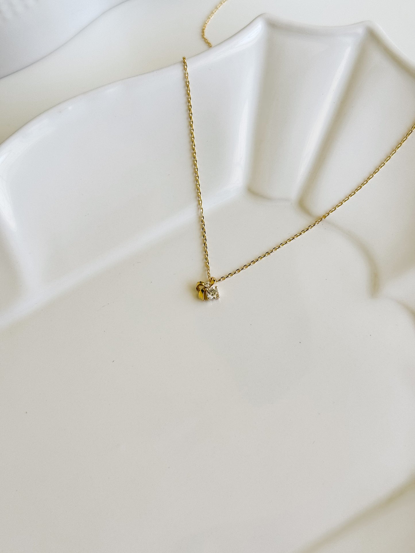 Dainty Rhinestone Charm Necklace