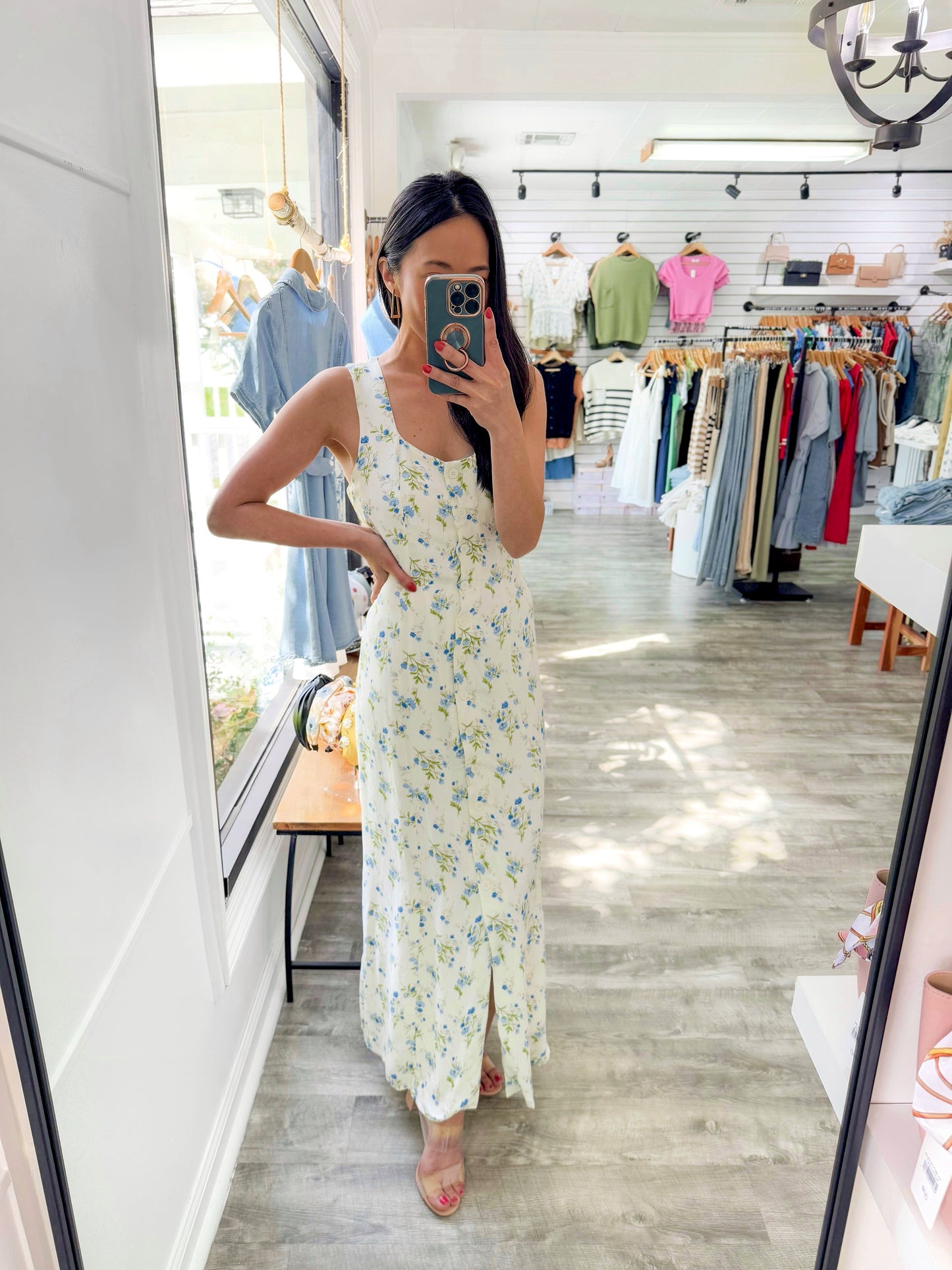 Perfect Day Button Down Midi Dress