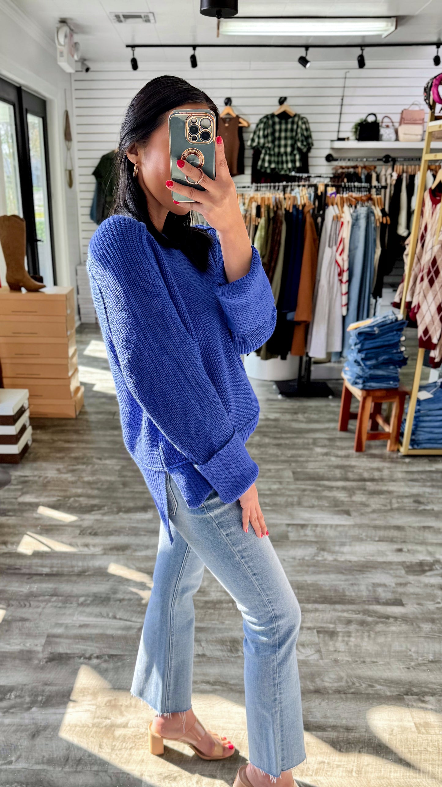 Raglan Cobalt Sweater