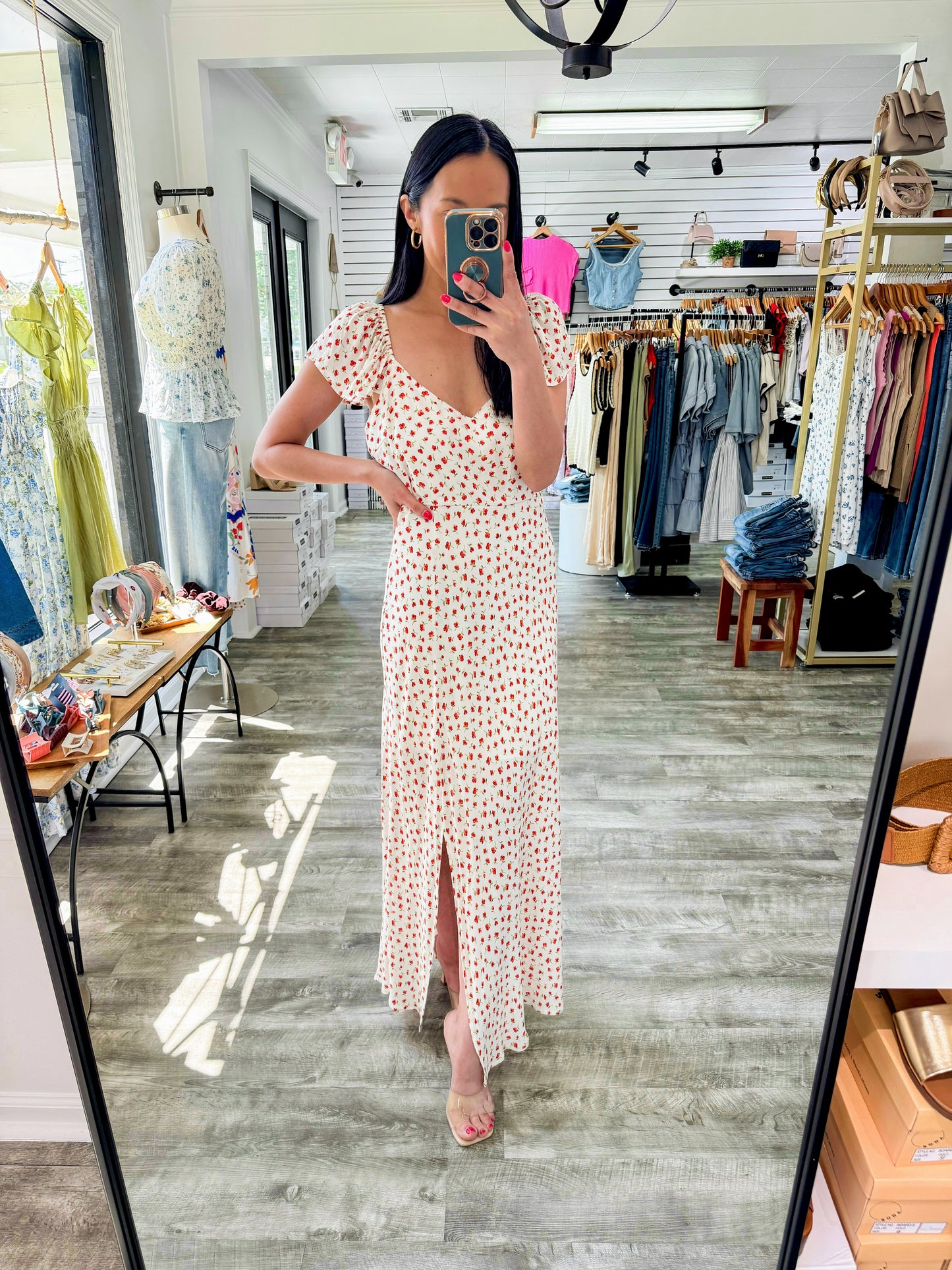 Ava Floral Midi Dress
