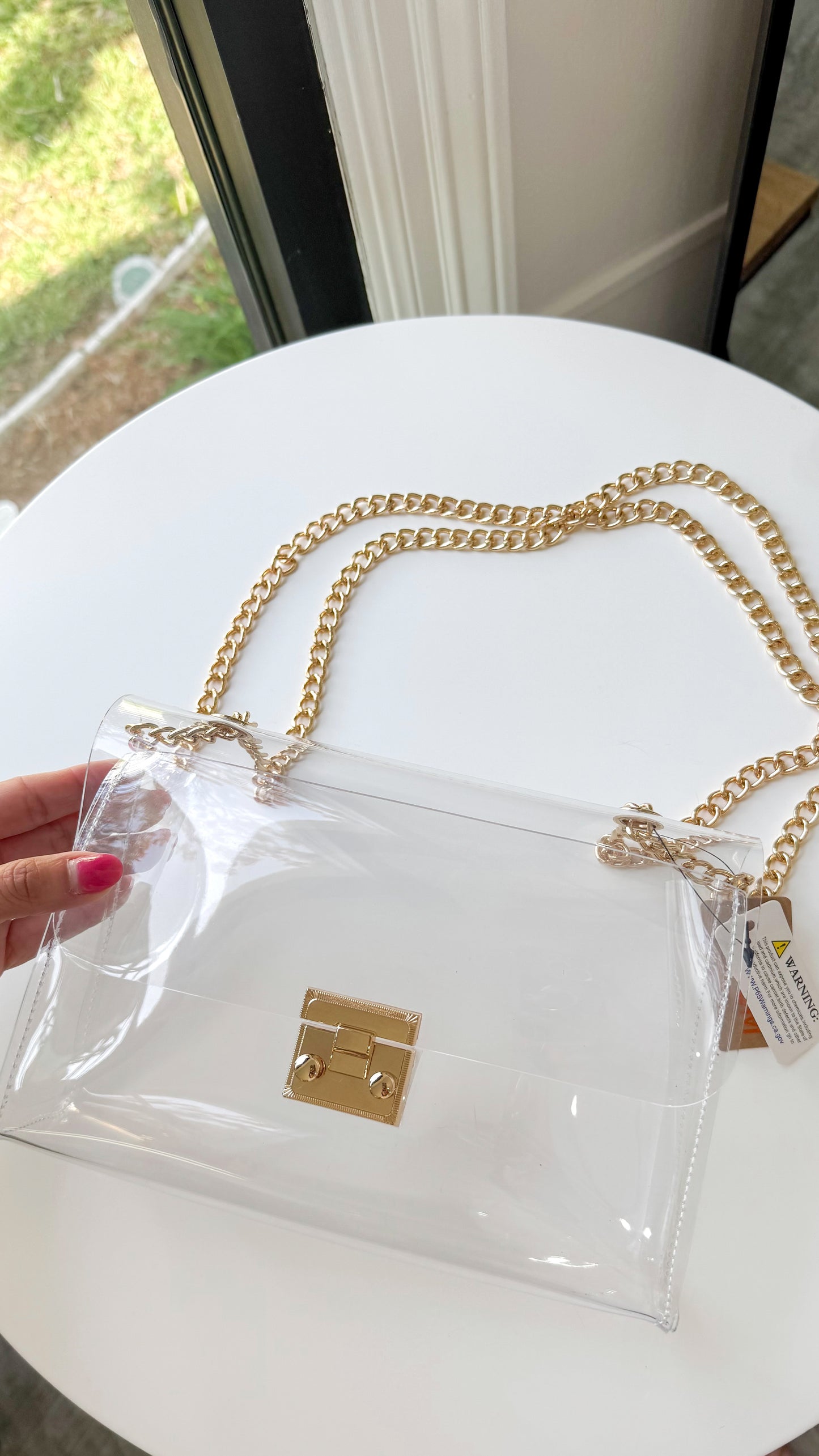 Clear Chain Crossbody Bag