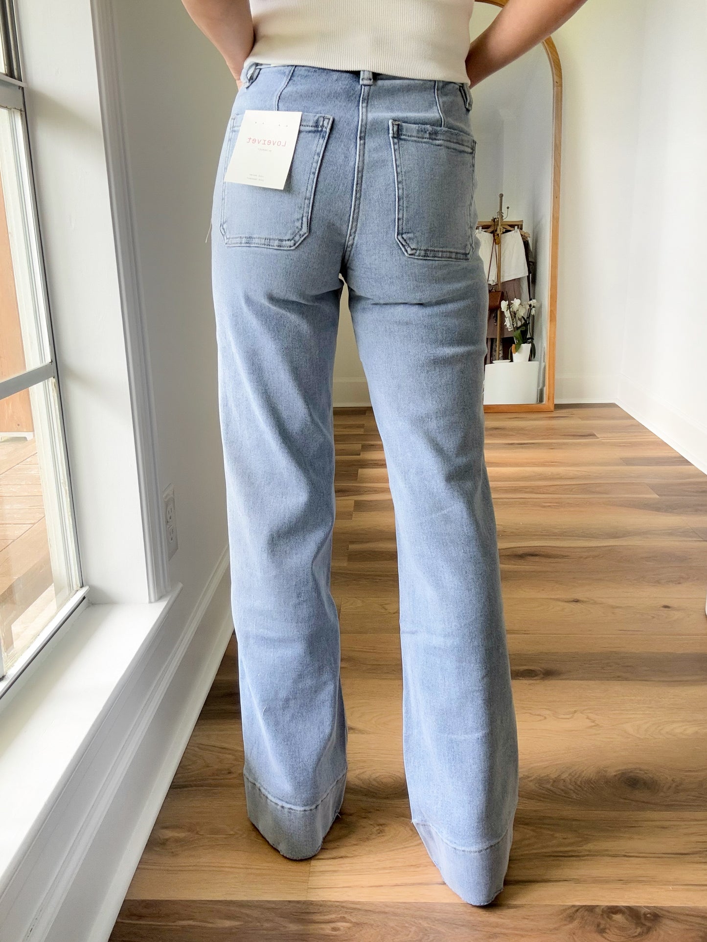 Tantalize HR Wide Leg Denim Trouser