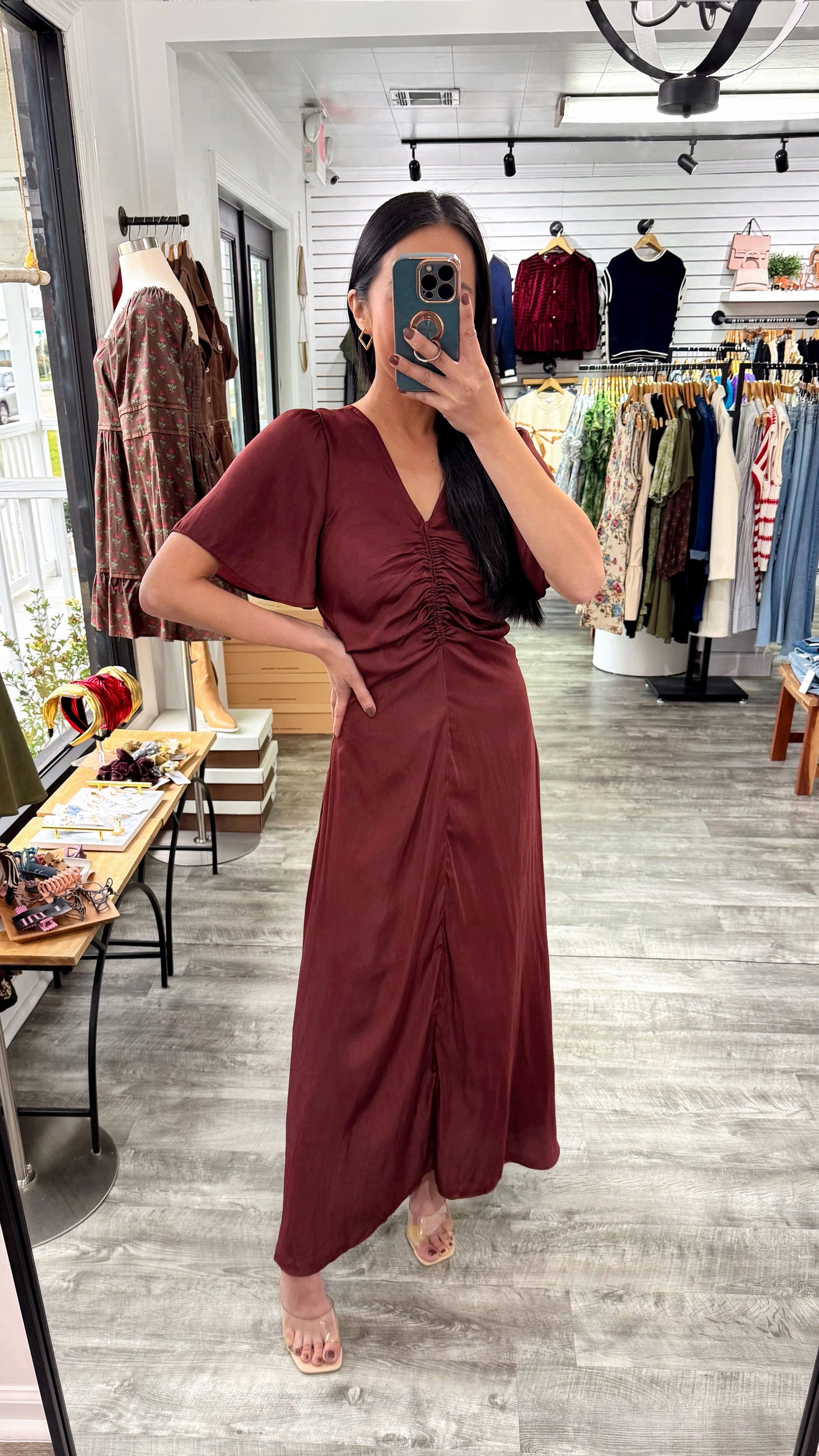 Vino Shirred Waist Maxi Dress
