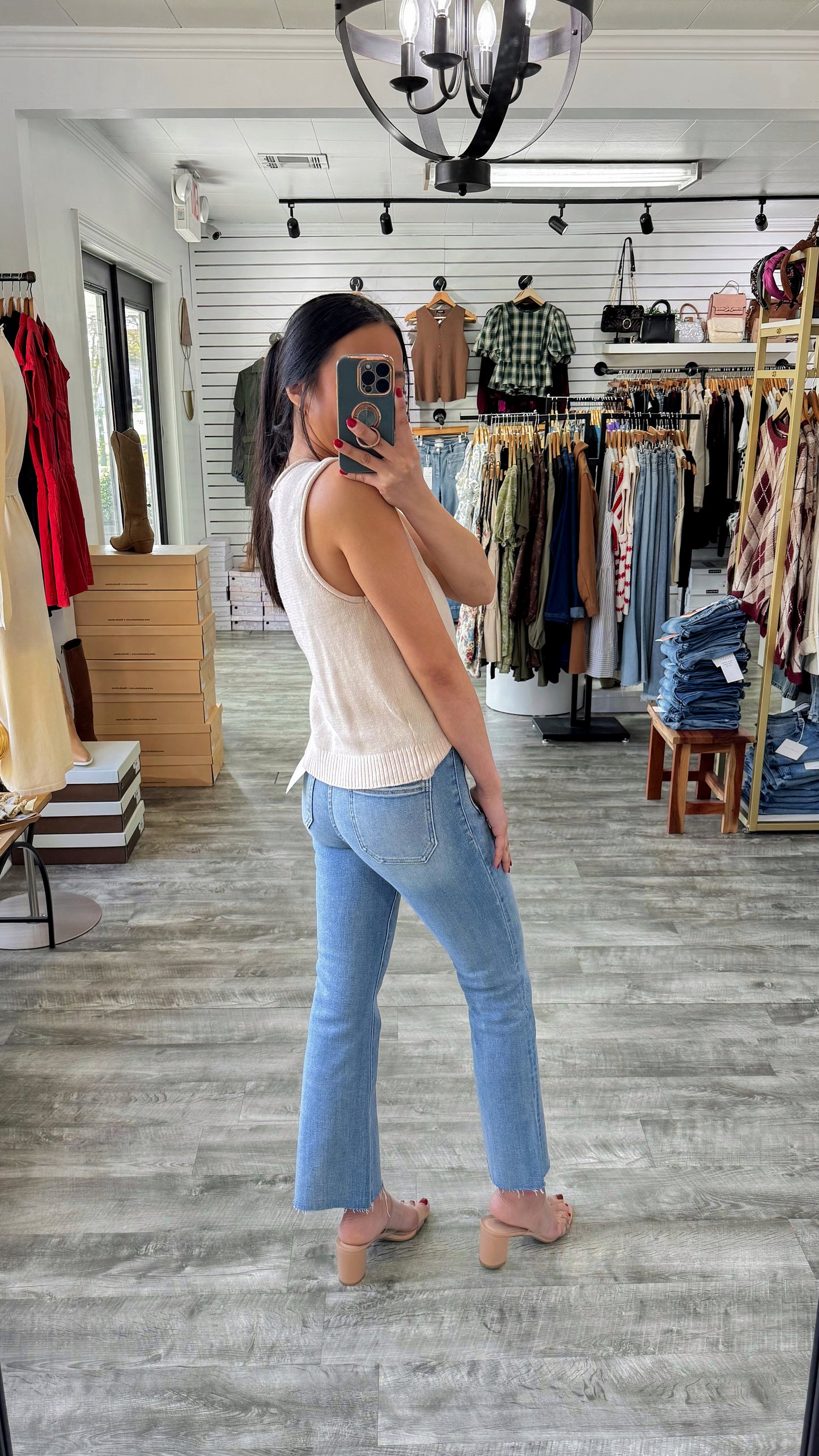 Leilani HR Crop Flare Denim