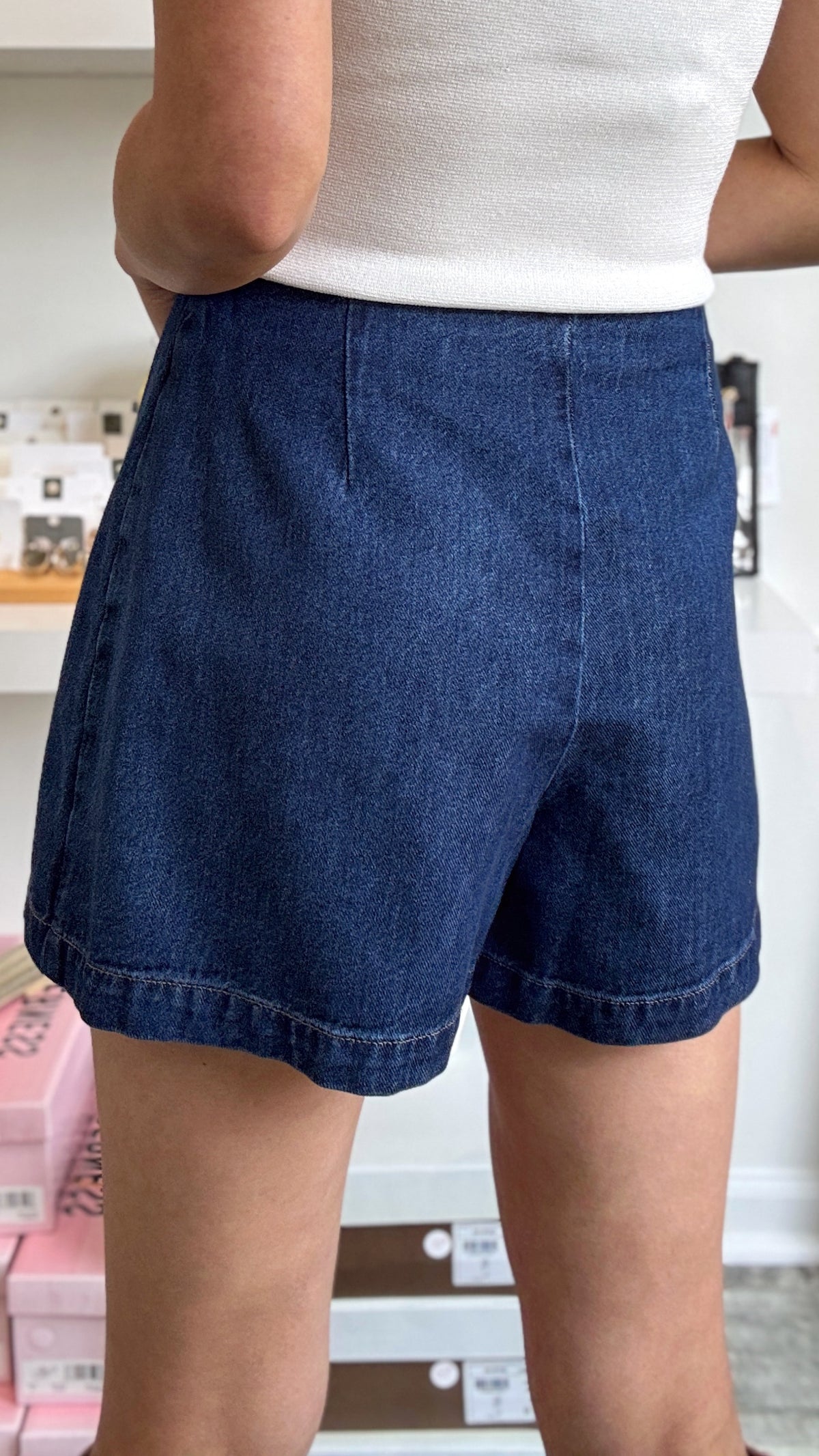 Gold Button Skort