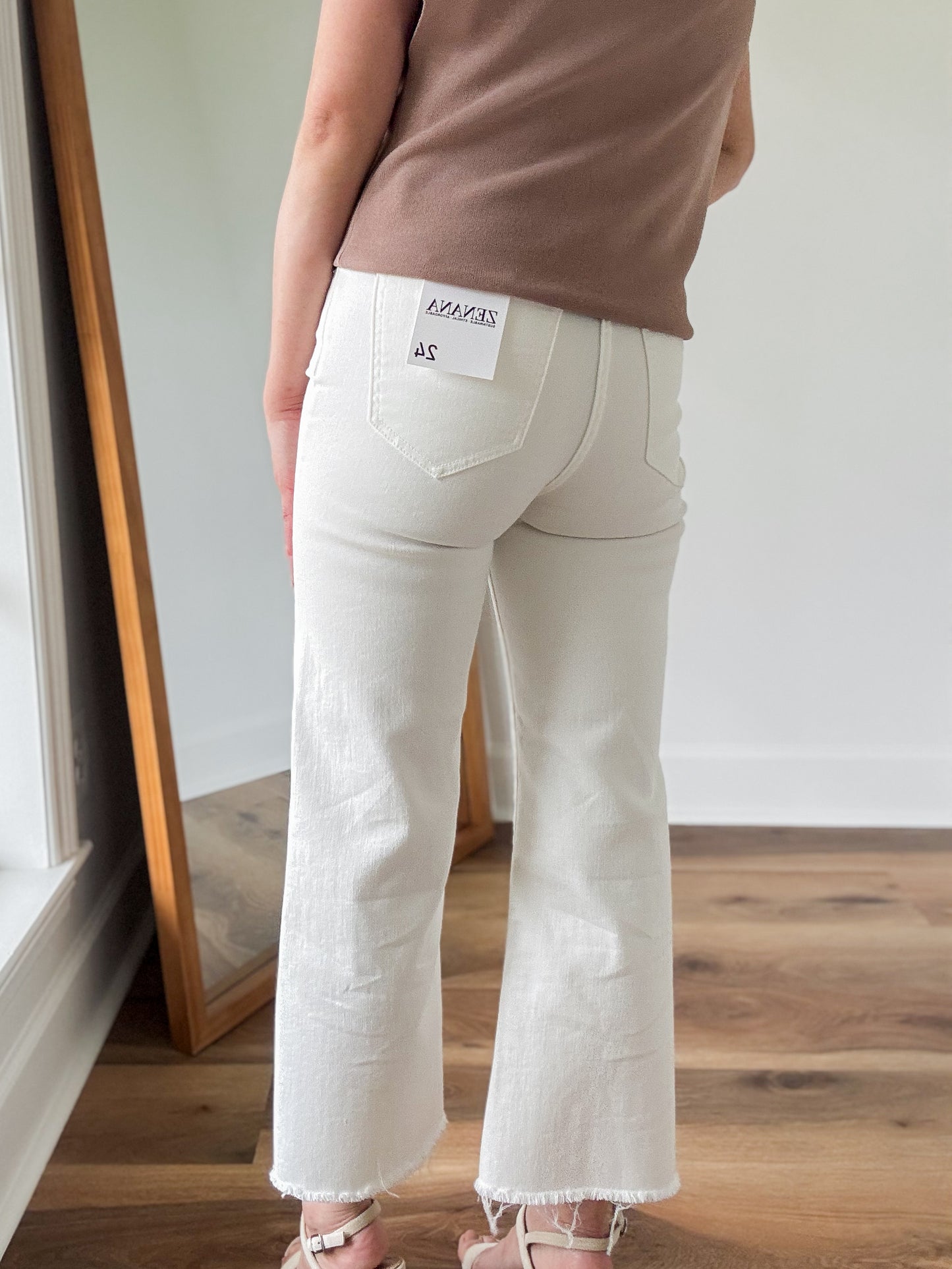 Summertime Wide Leg Cropped Denim
