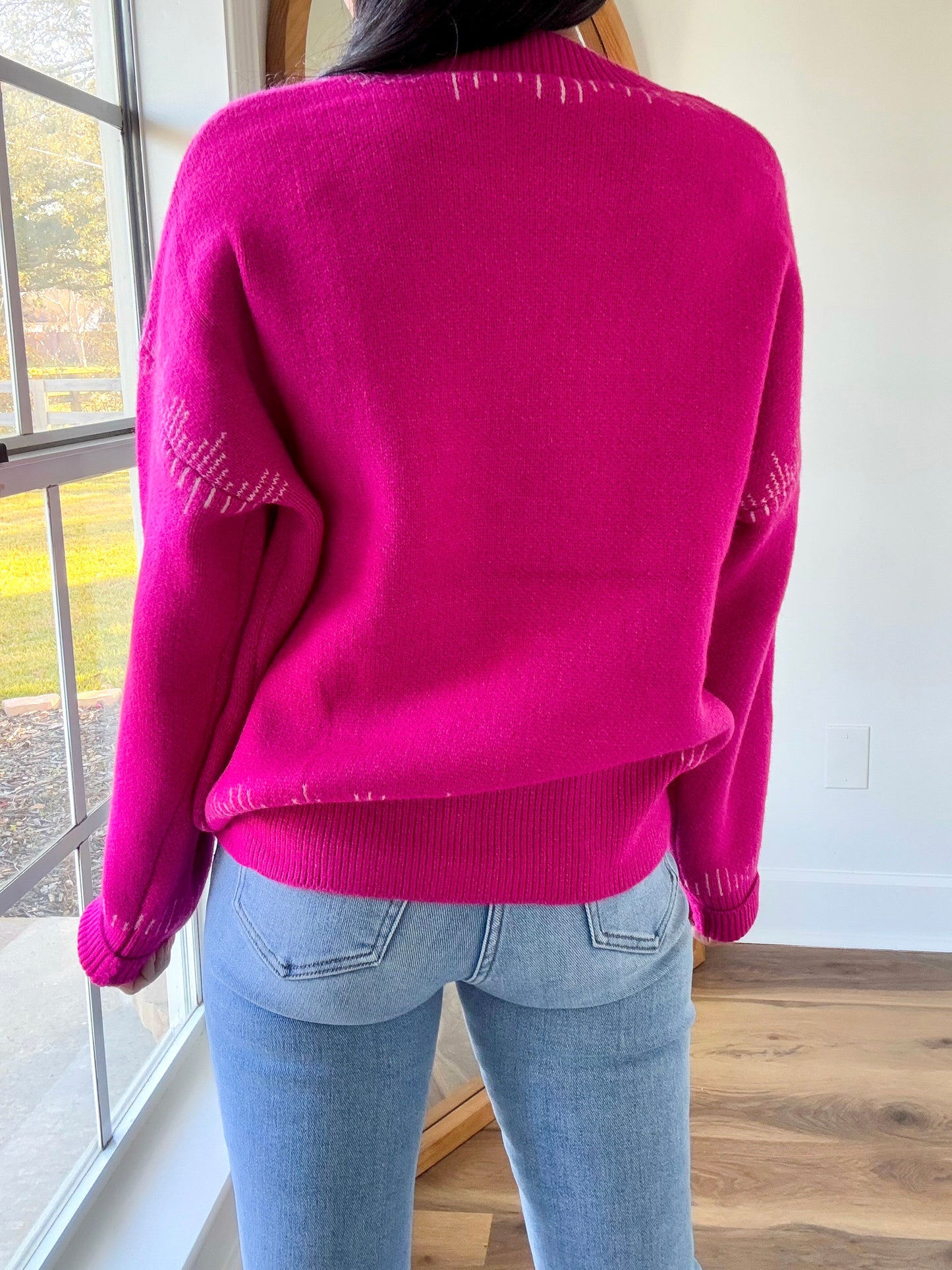 Snowed In Fuchsia Sweater