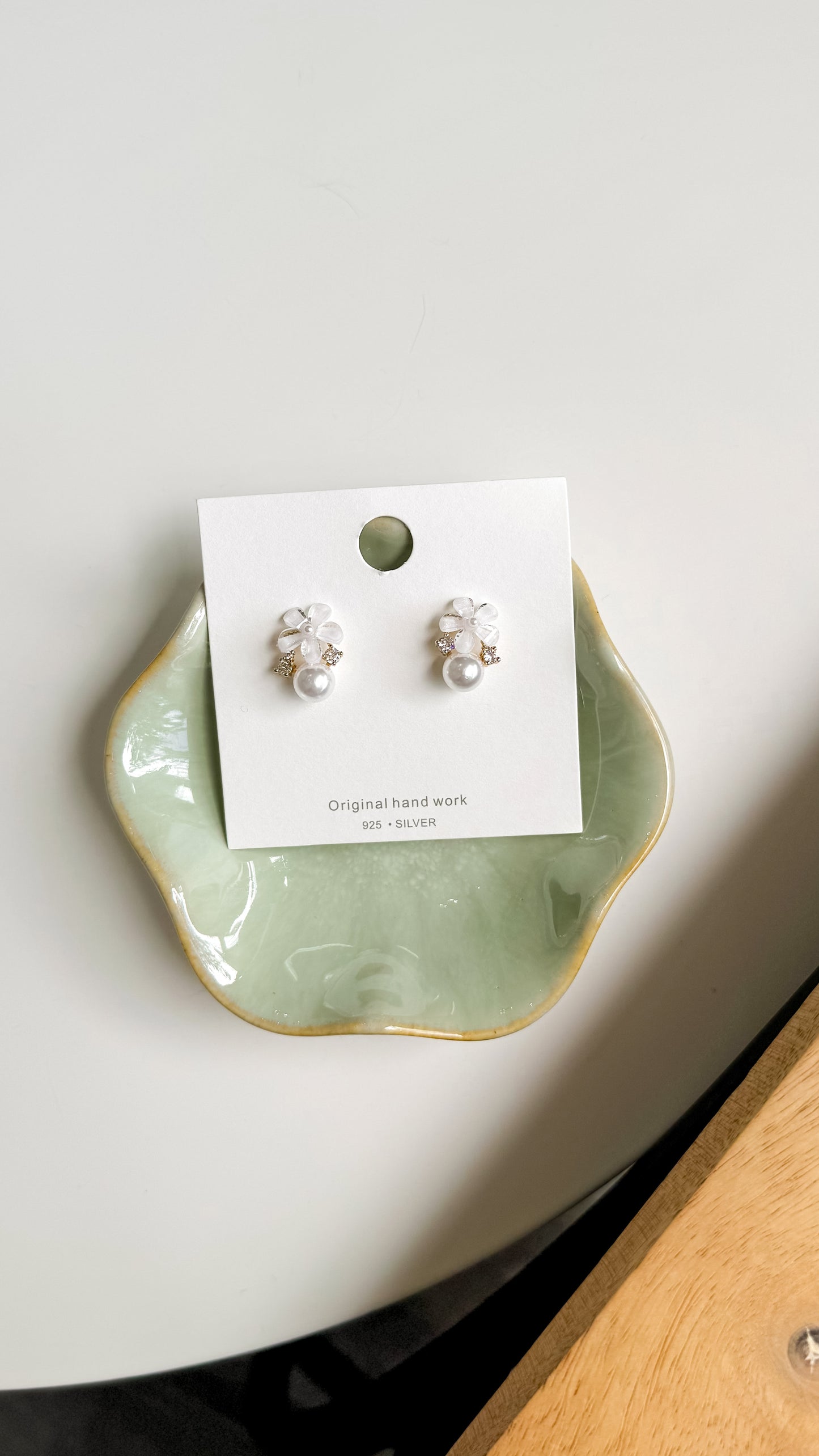 Floral Gemstone Drop Earrings