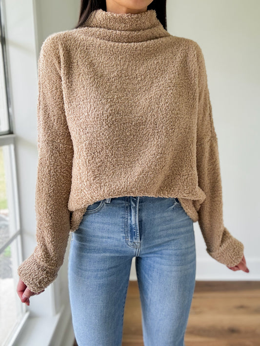 Stay Cozy Sweater-Taupe