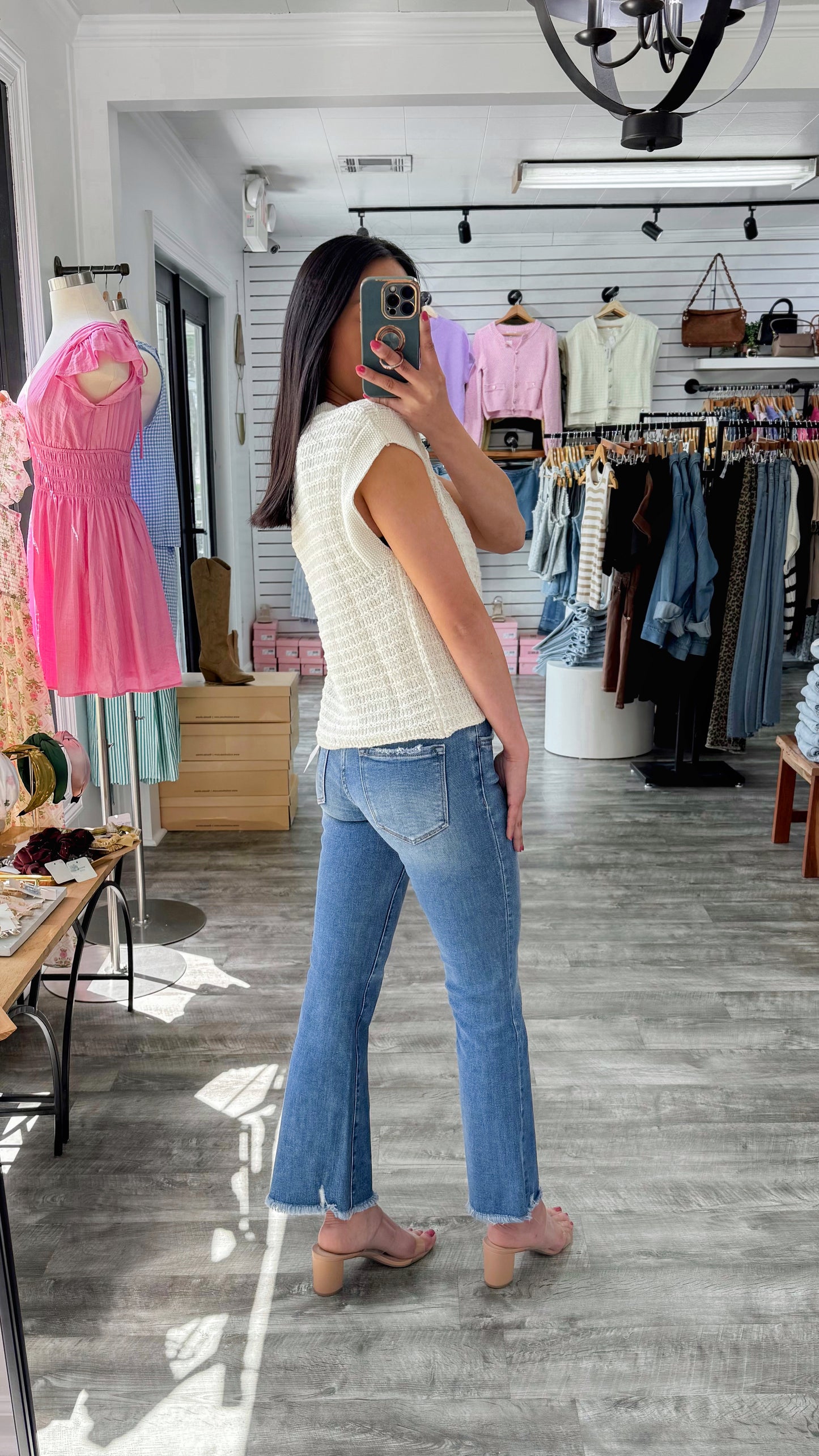 Cate Crop Flare Denim