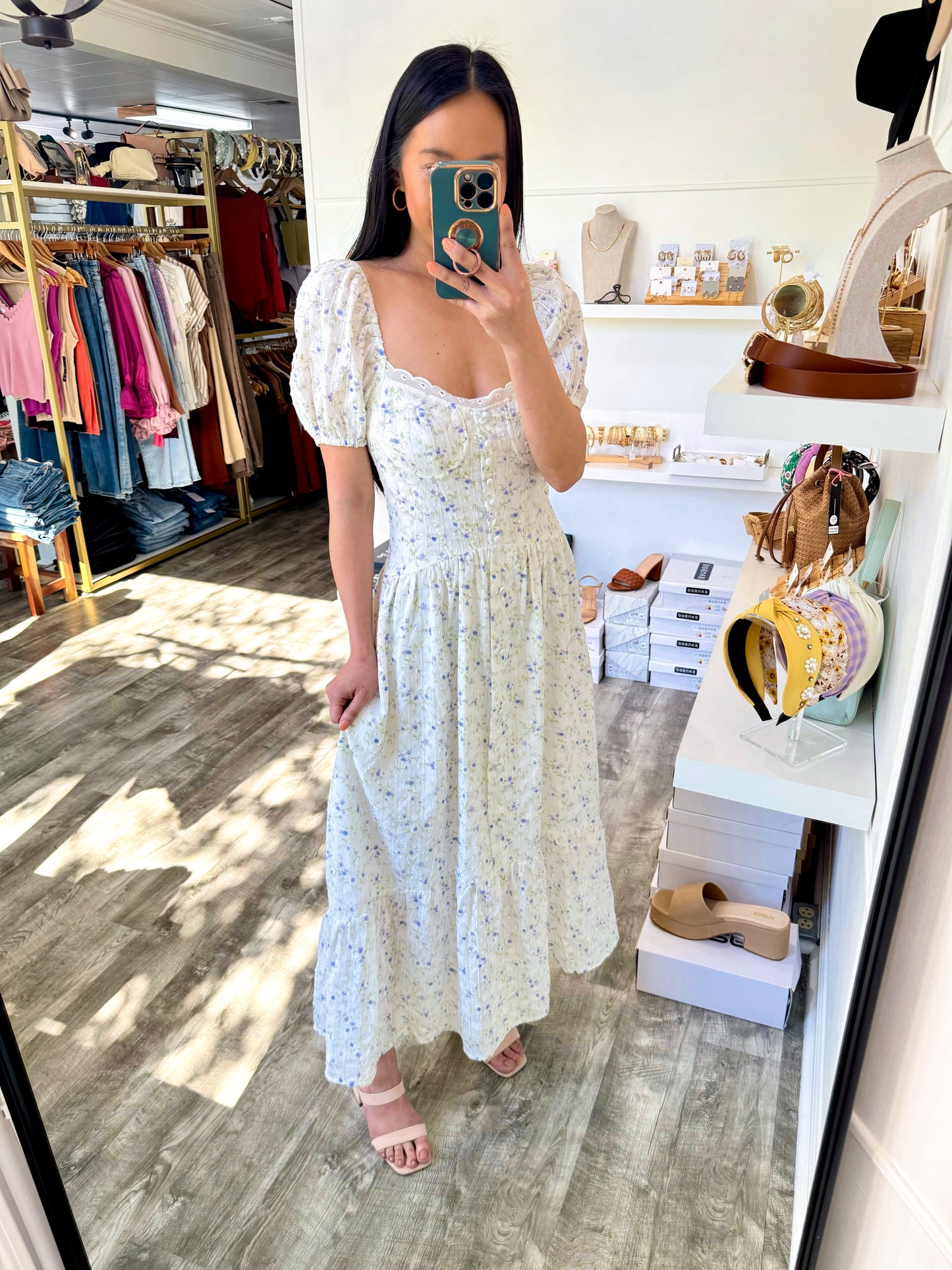 Clip Dot Eyelet Dress