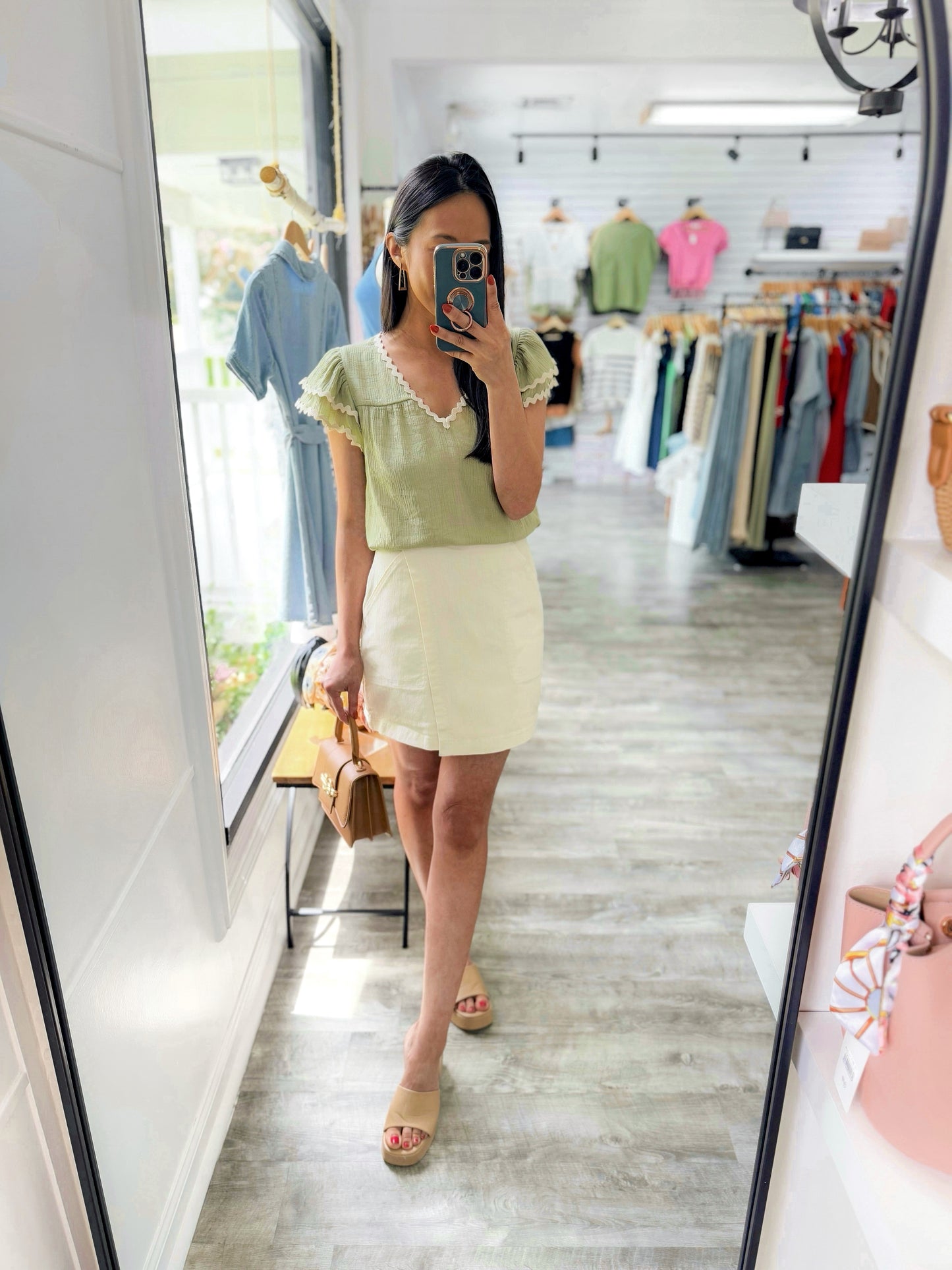 Ric Rac Top- Olive