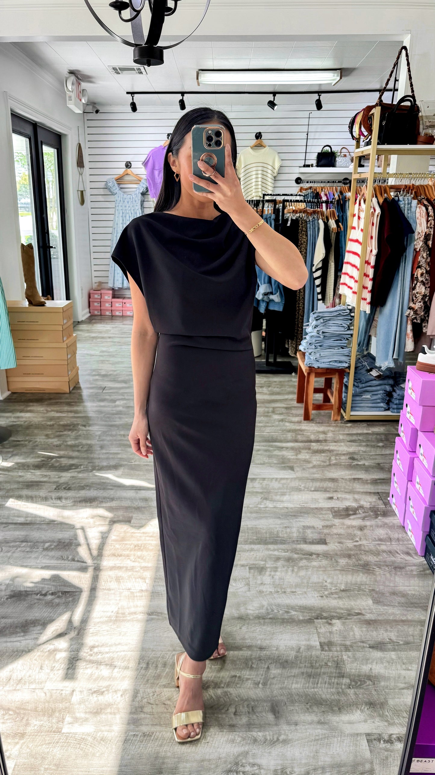 Darling Draped Cocktail Dress