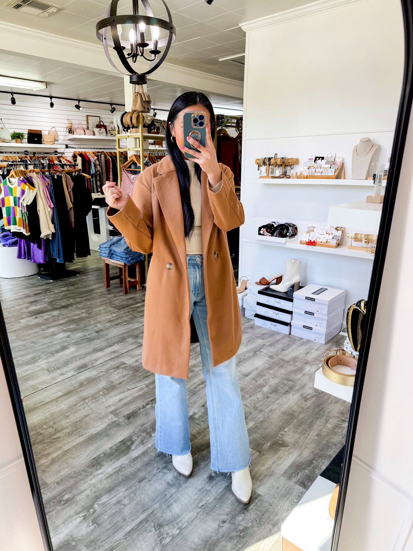 Camel Button Coat