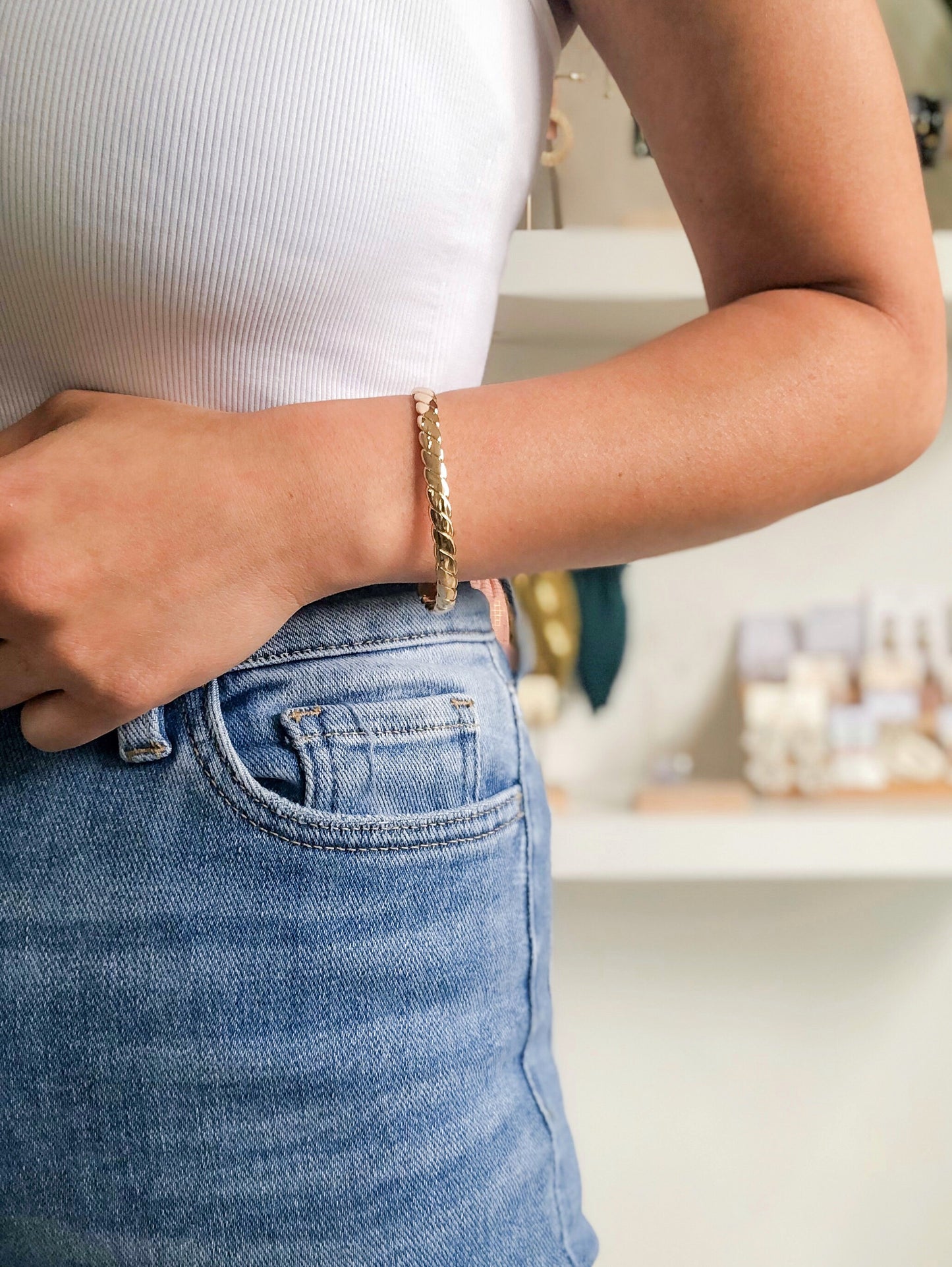 Brass Patterned Cuff