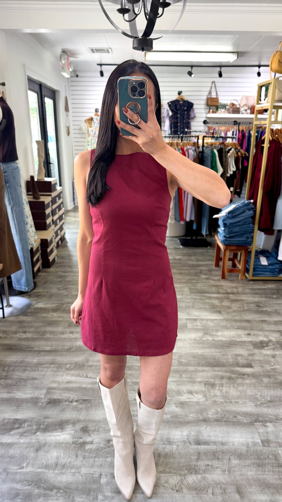 Maroon Romper Dress