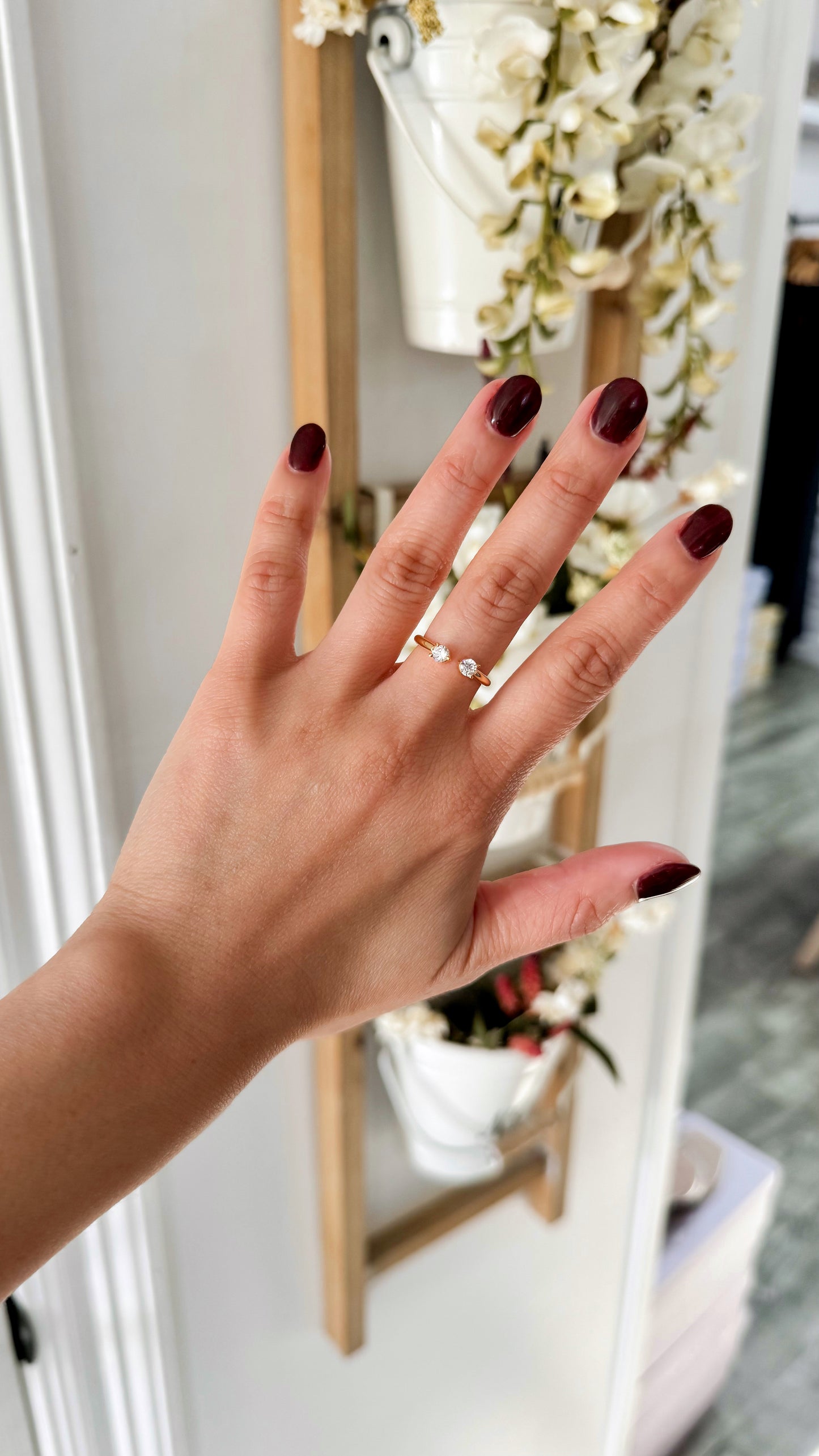 Twin Stone Adjustable Ring