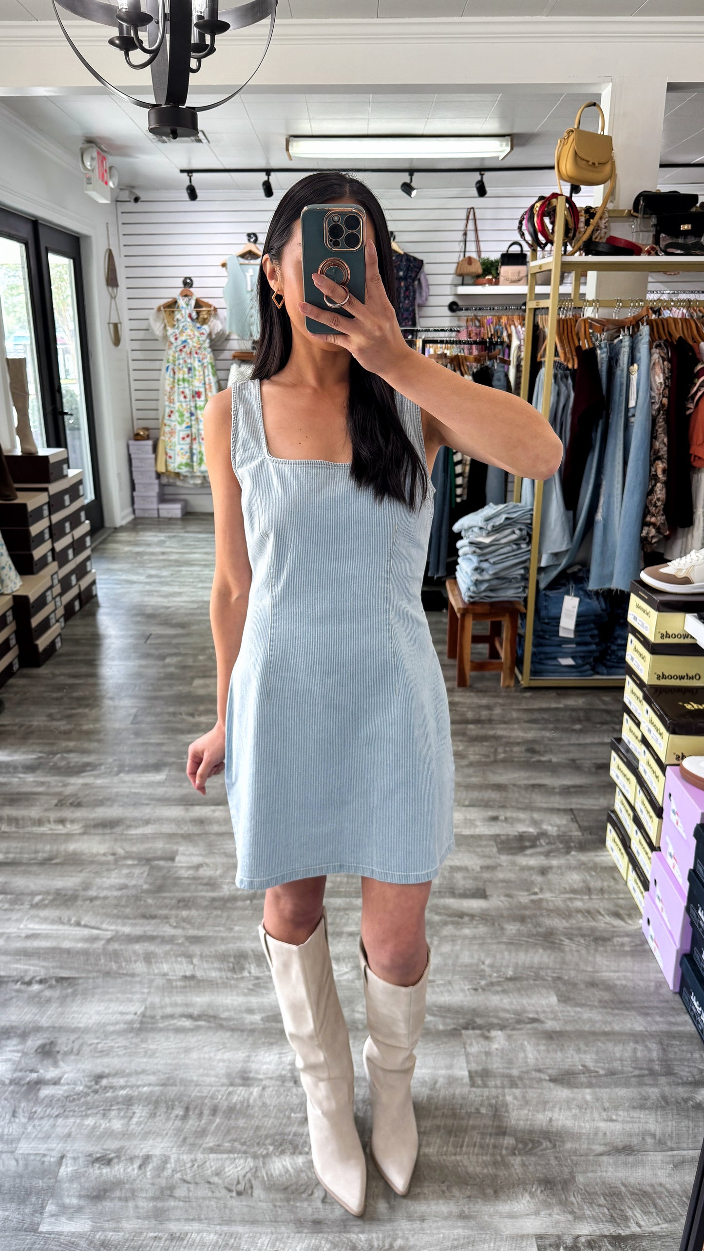 Desmond Stripe Denim Dress