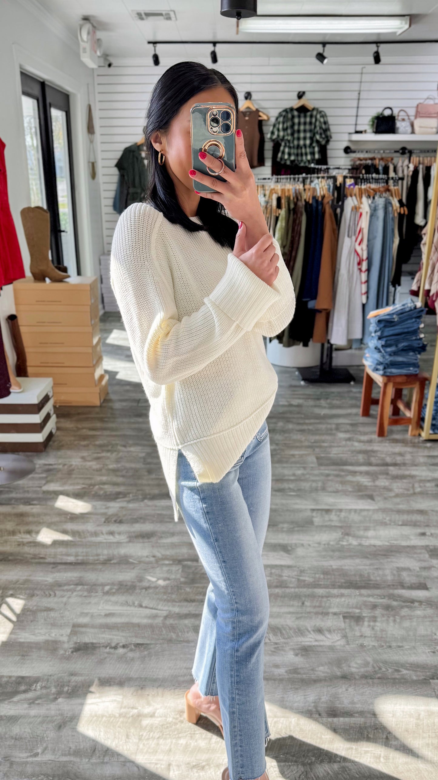 Raglan Cream Sweater