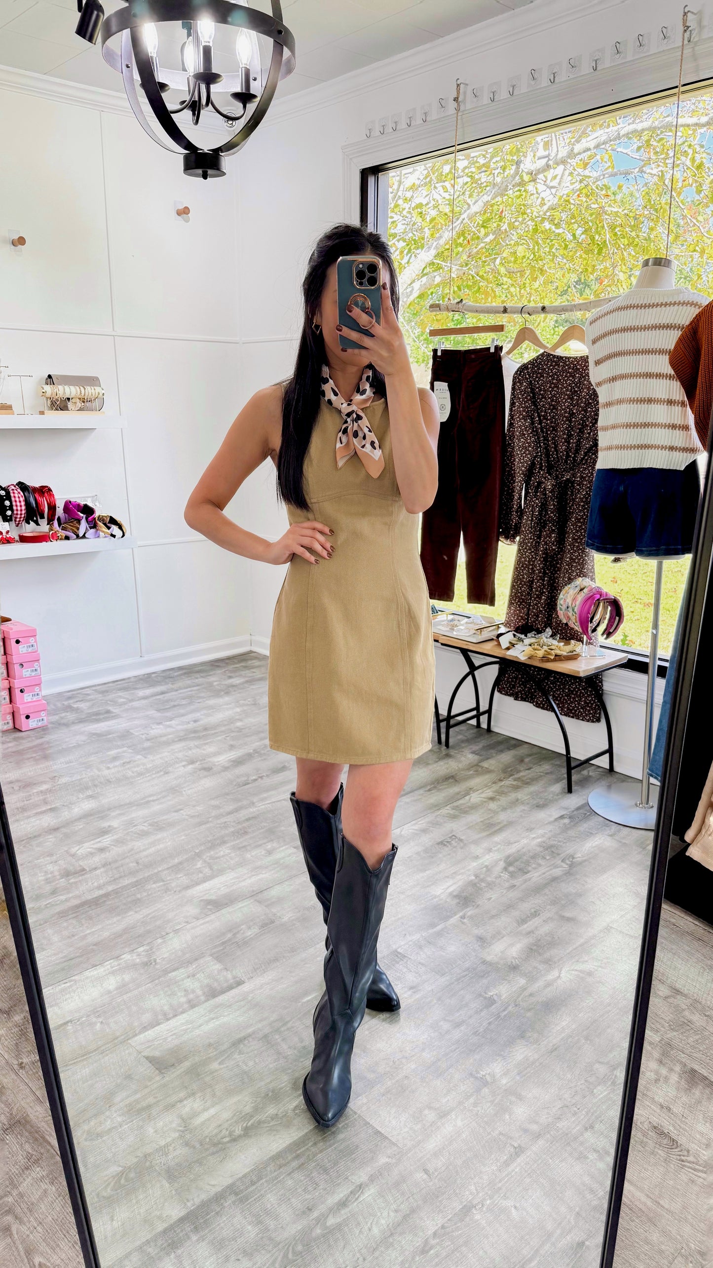 Azari Mocha Denim Dress