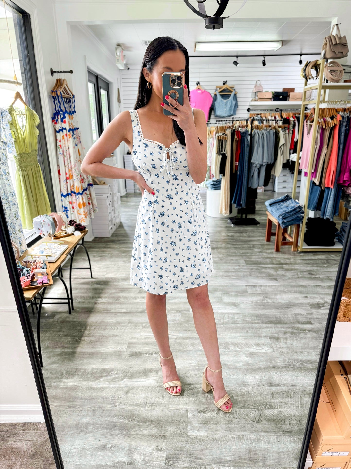 Annie Lace Trim Dress