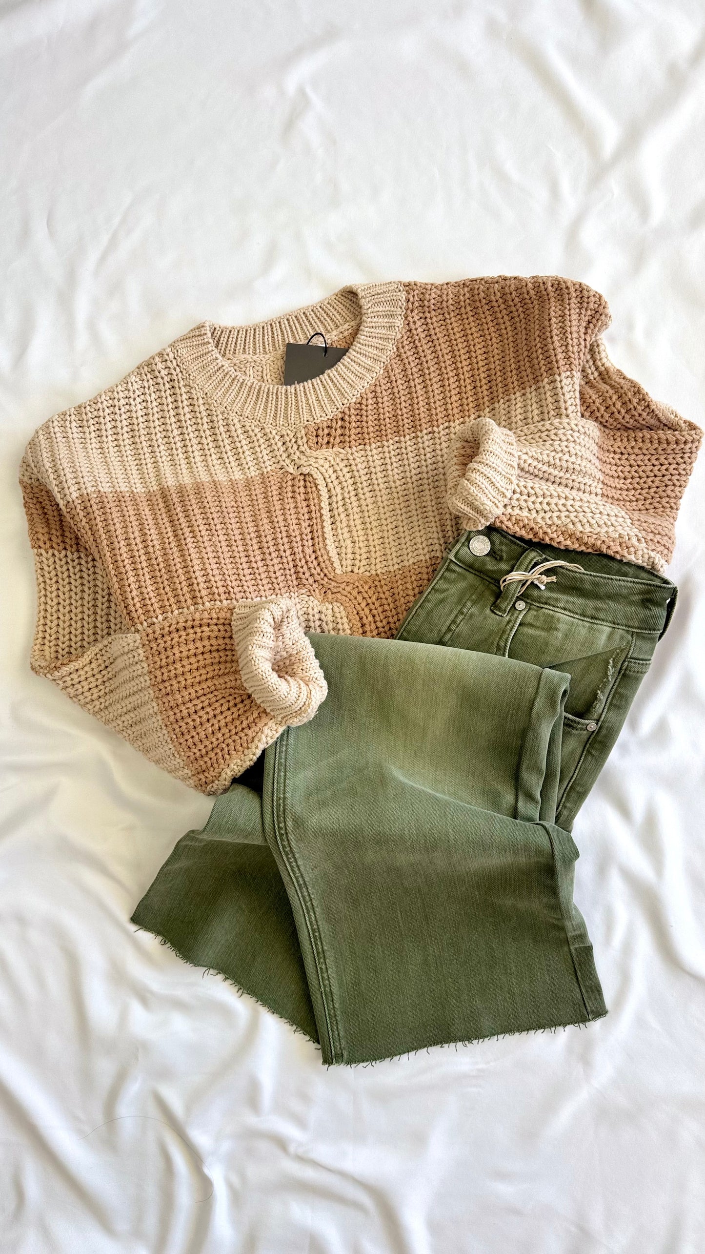 Neutral Block Sweater