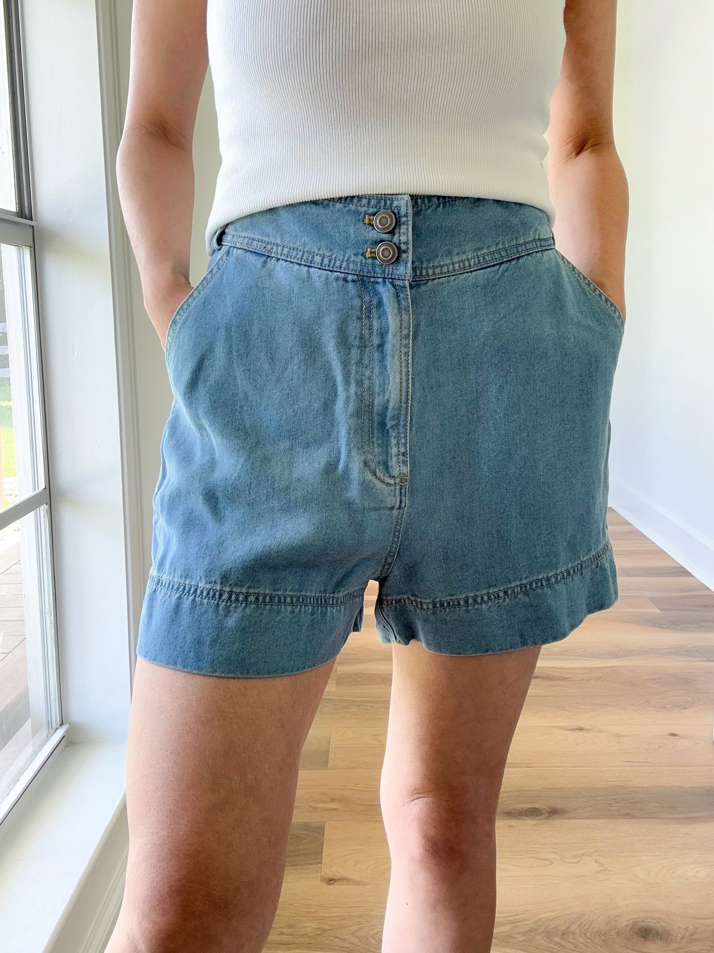 Chambray Shorts