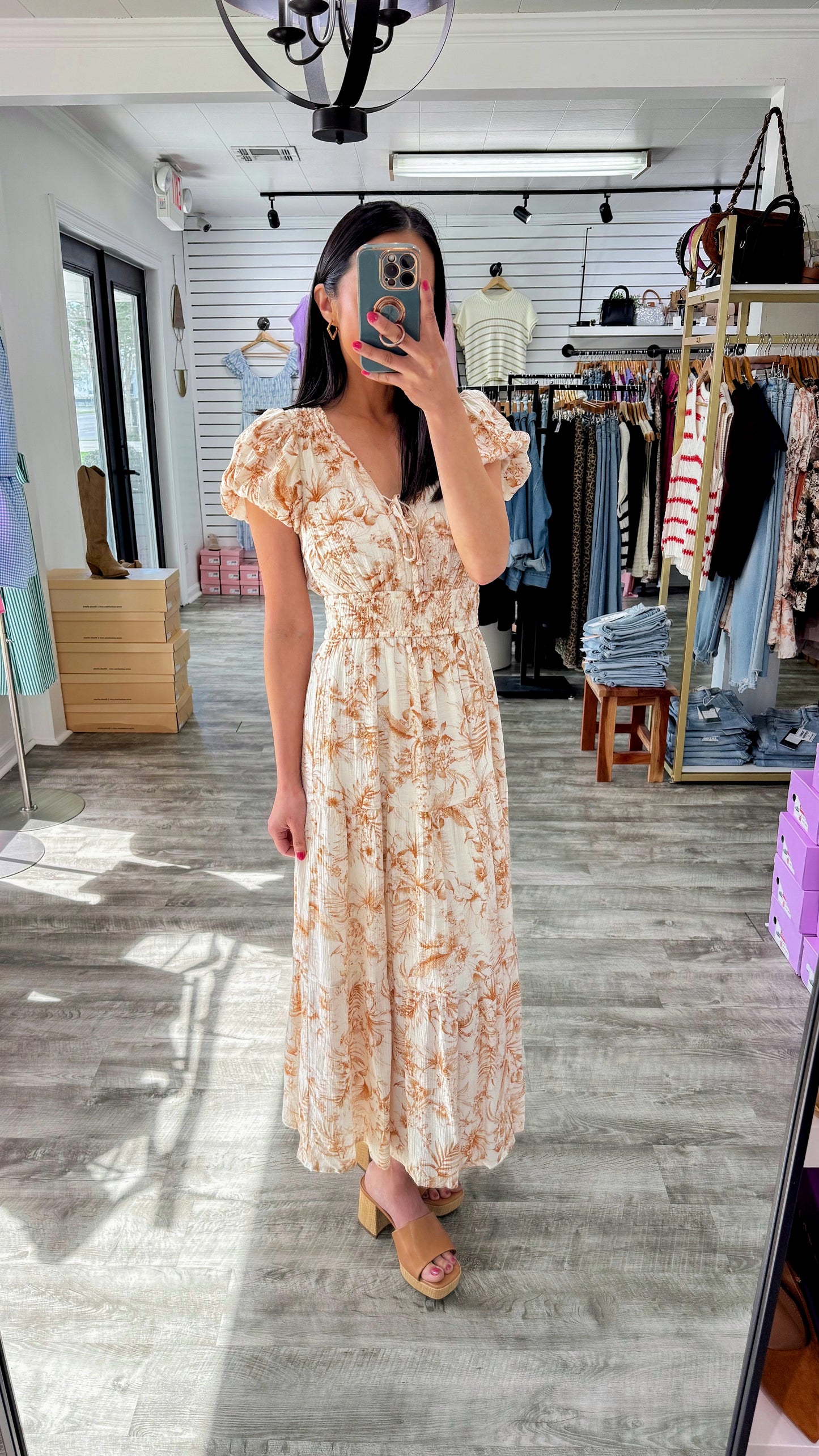 Taking Small Steps Midi Dress