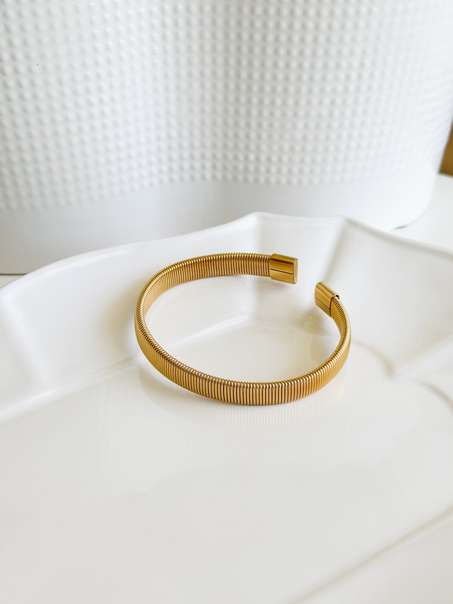 Metallic Coiled Cuff Bracelet