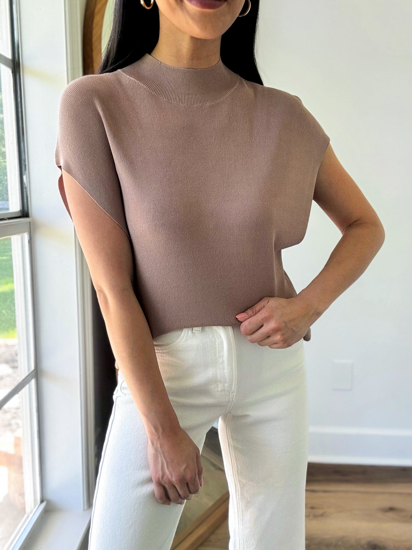 Never Settling Mocha Top