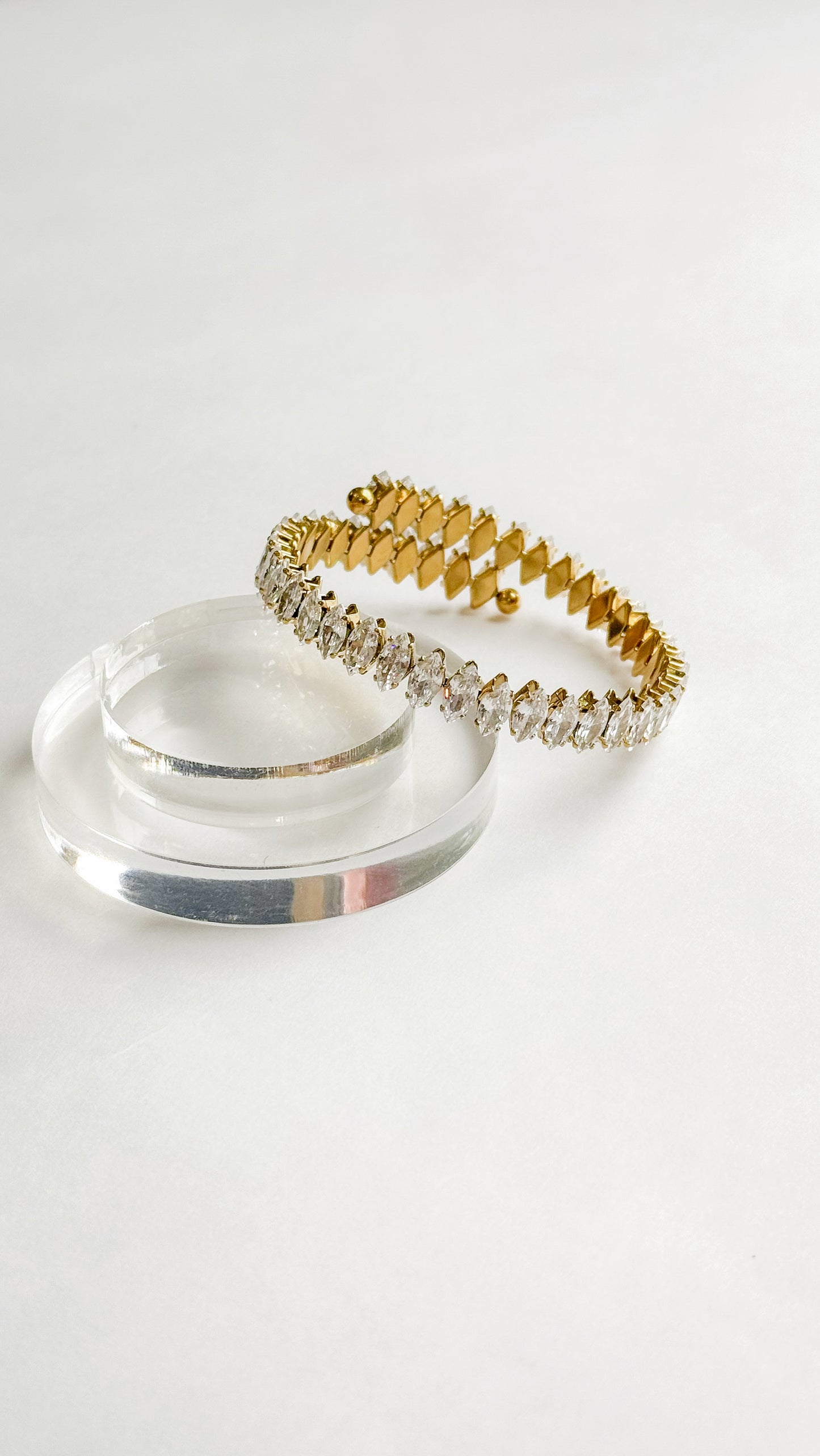 Zirconia Wrap Cuff Bracelet