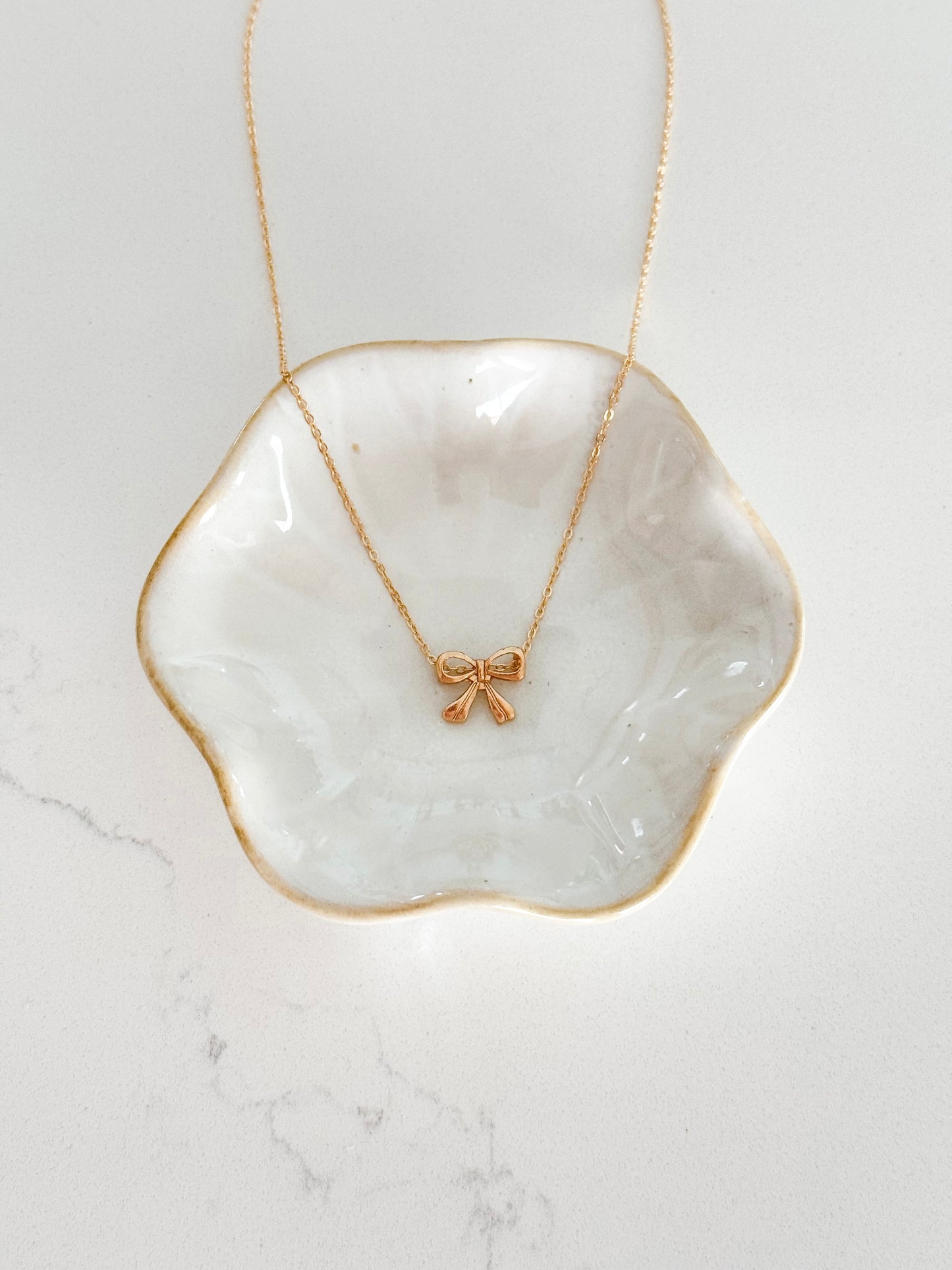 Wishful Bow Pendant Necklace