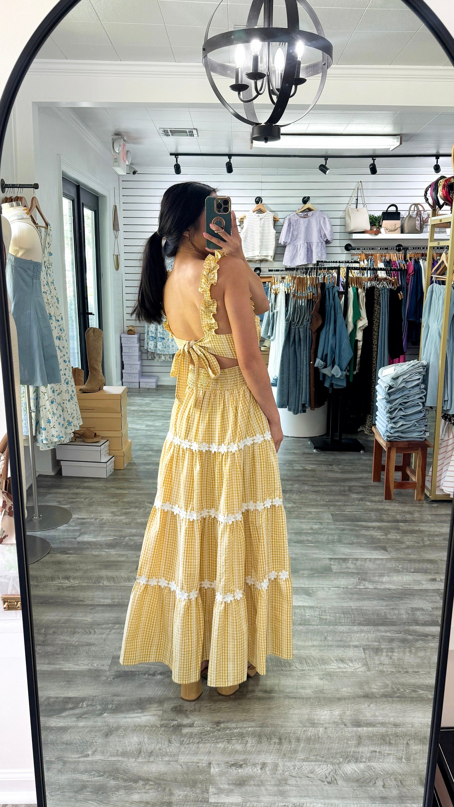 Yellow Gingham Dress