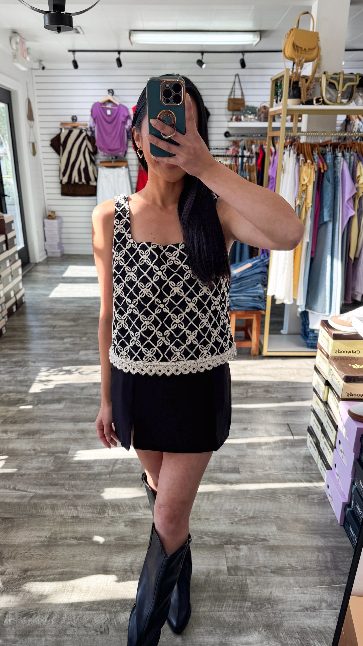 Crochet Trim Tank