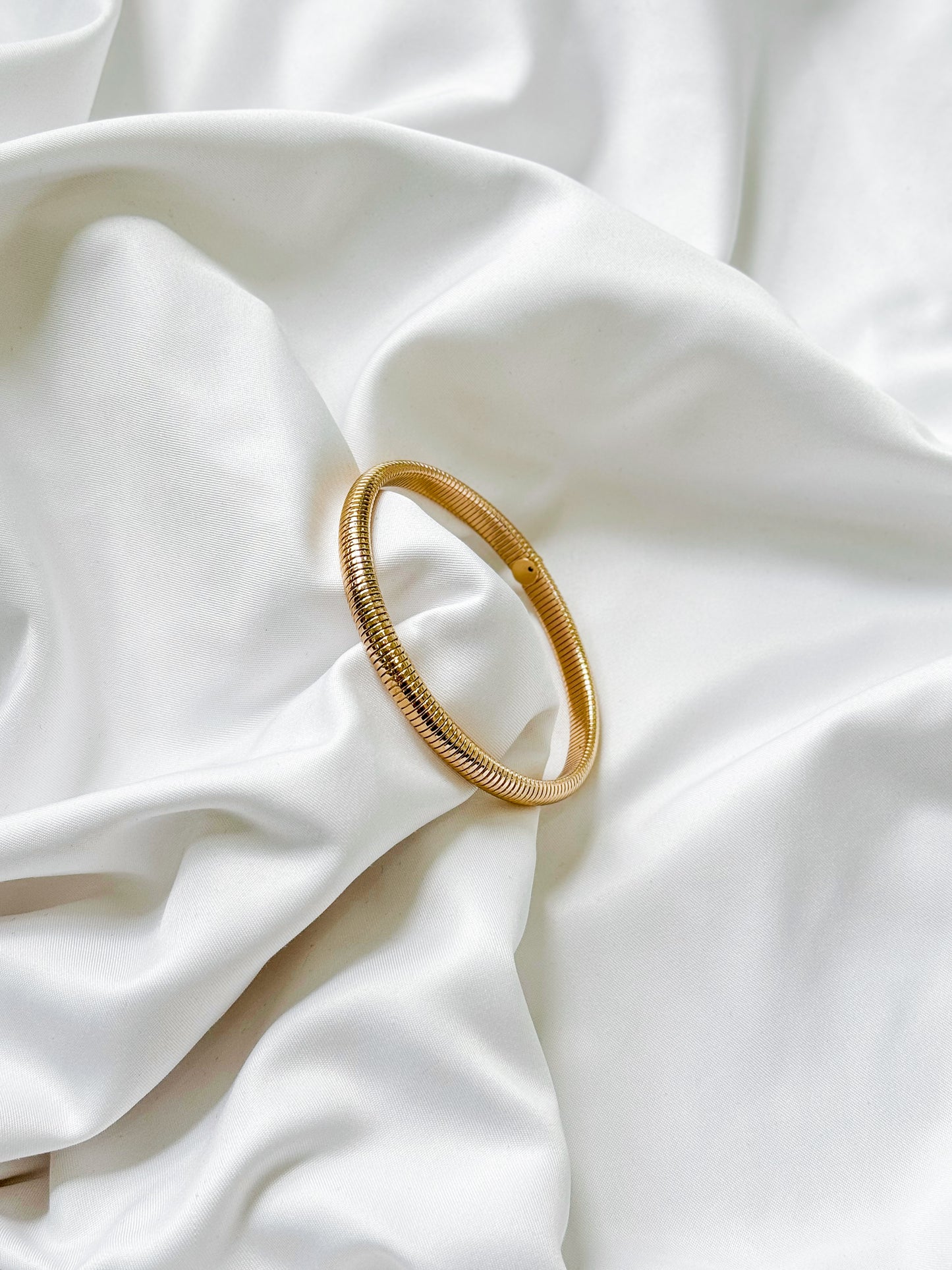 8mm Chunky Snake Chain Stretchable Bangle