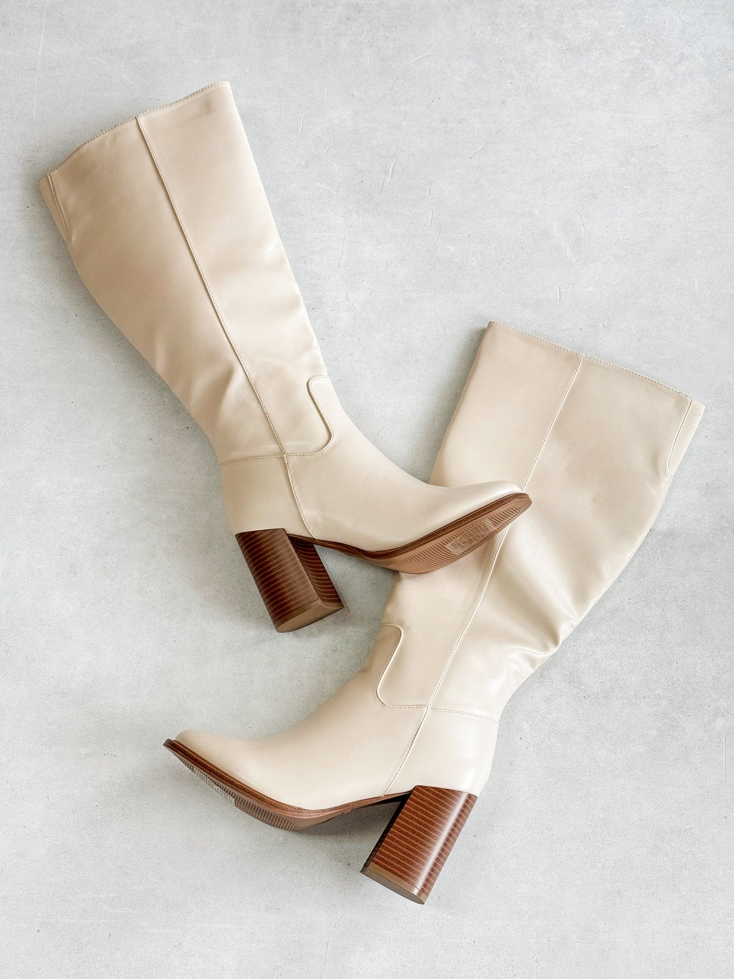 Charlotte Cream Tall Boots